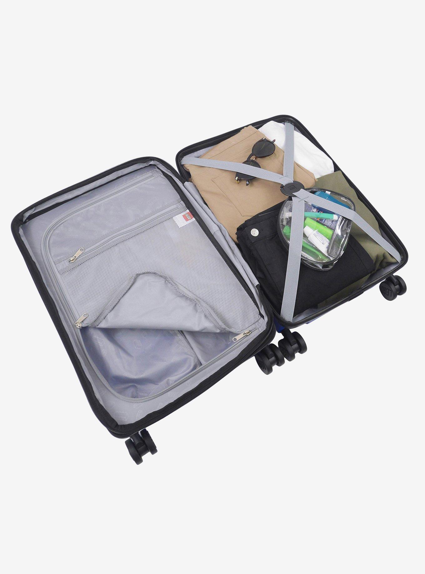 FUL LEGO Signature Brick 2x3 Trolley Expandable Carry-On Luggage Blue, , alternate