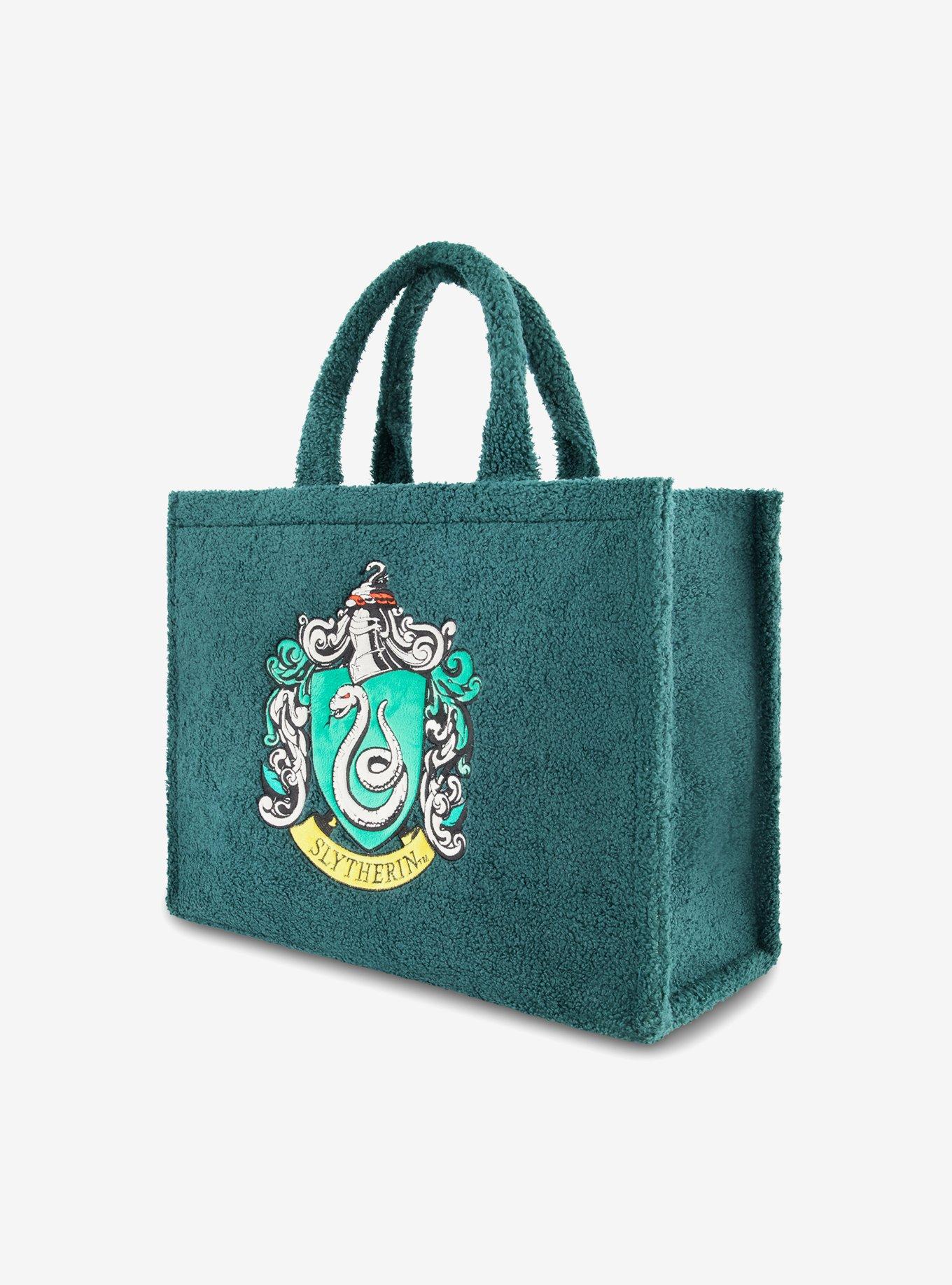 FUL Harry Potter Slytherin Crest Sherpa Travel Tote with Trolley Strap, , alternate