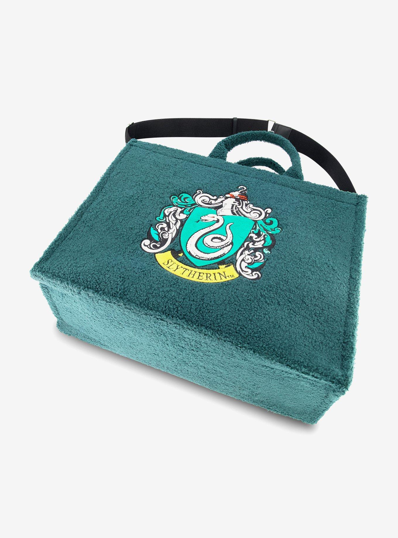 FUL Harry Potter Slytherin Crest Sherpa Travel Tote with Trolley Strap, , alternate