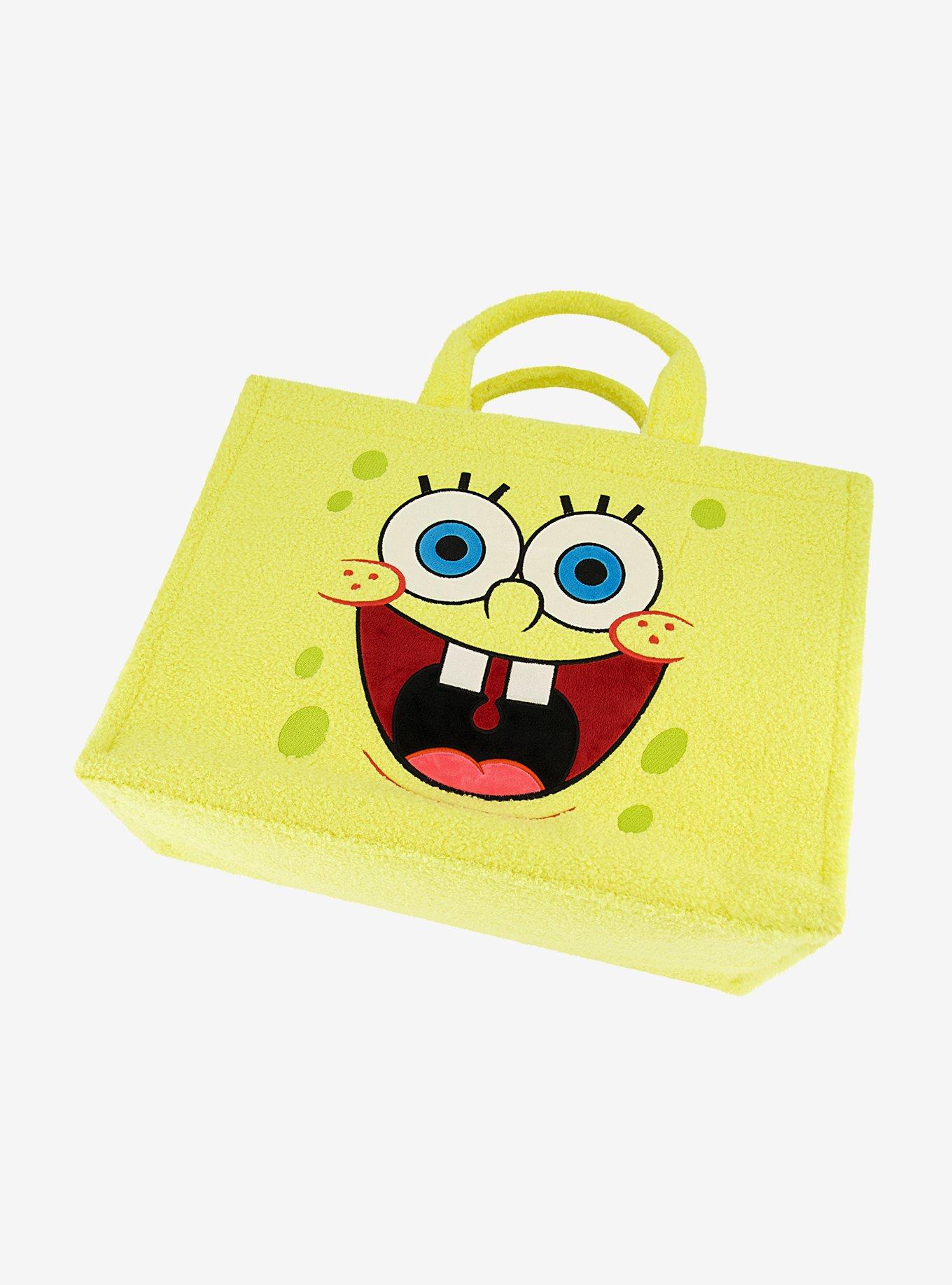 FUL SpongeBob SquarePants Yellow Travel Sherpa Tote with Trolley Strap, , alternate