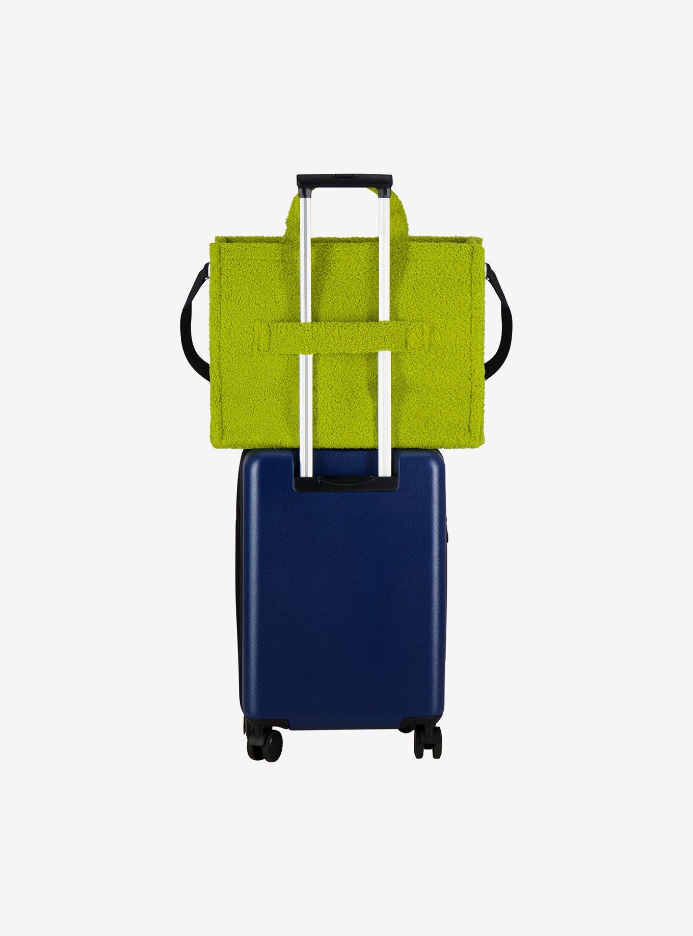 FUL The Grinch Big Face Sherpa Travel Tote with Trolly Strap, , alternate