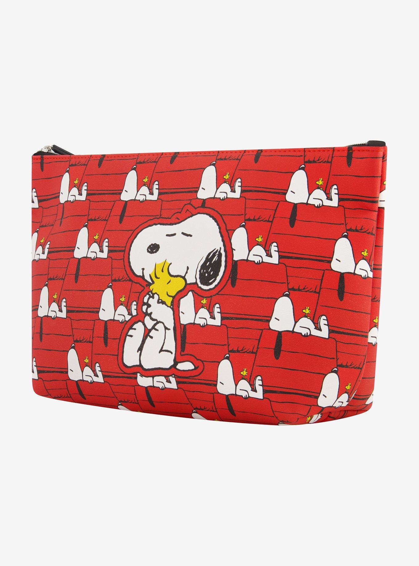 FUL Peanuts Snoopy & Woodstock Red Trapezoid Cosmetic Bag, , alternate