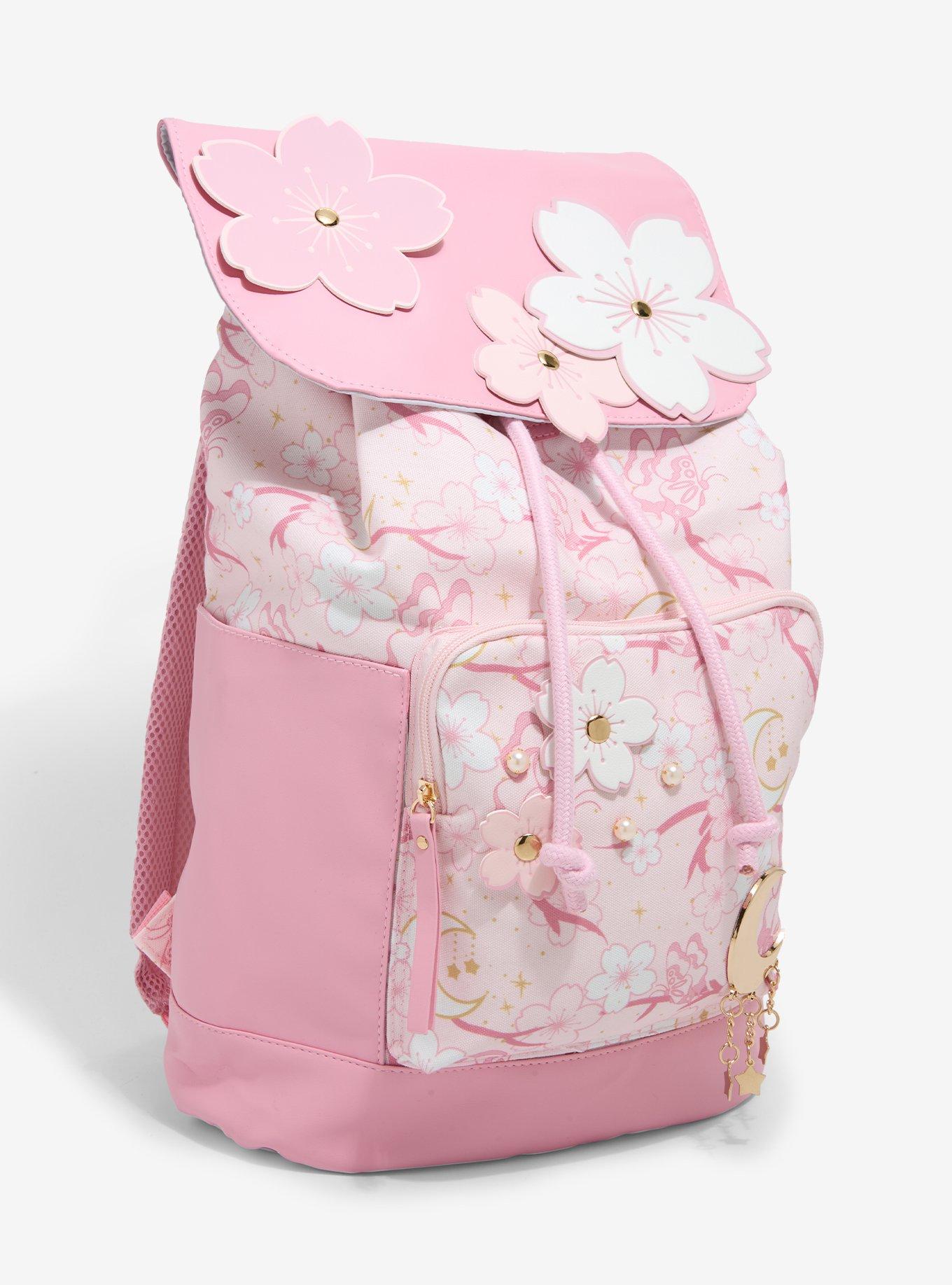 Pink Sakura Slouch Backpack, , hi-res