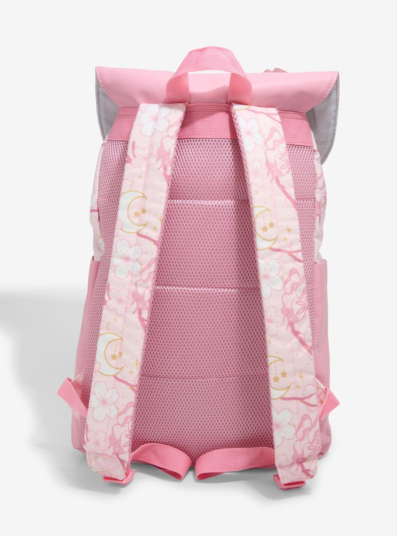 Pink Sakura Slouch Backpack, , alternate