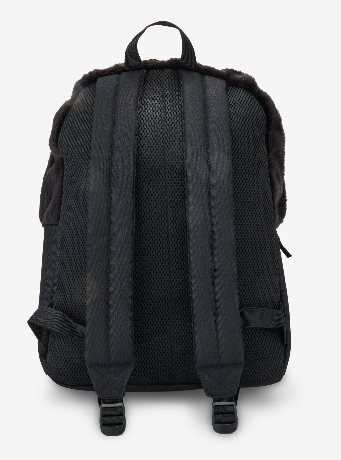 Black Bunny Ribbons Fuzzy Backpack, , alternate