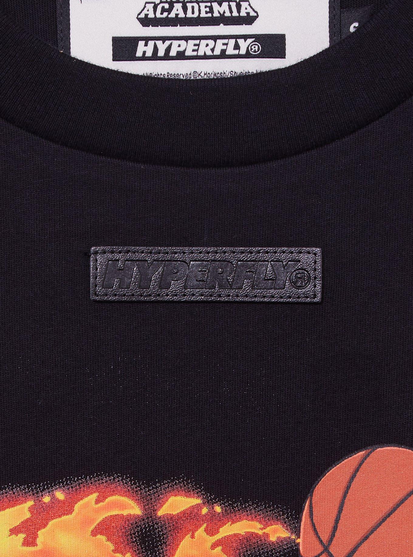 Hyperfly NBA x My Hero Academia Endeavor Golden State Warriors T-Shirt - BoxLunch Exclusive, BLACK, alternate