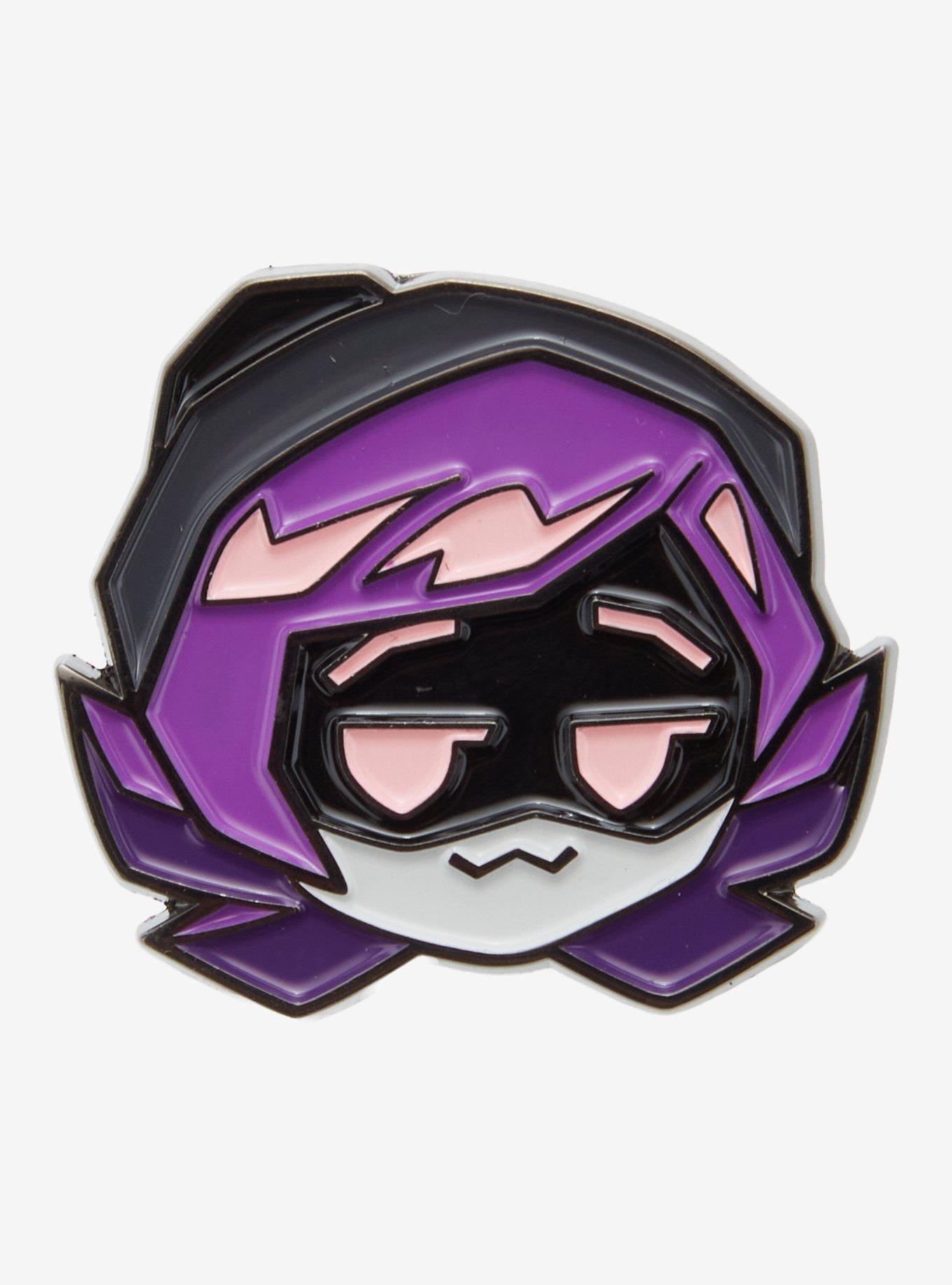 Murder Drones Uzi Face Enamel Pin, , hi-res