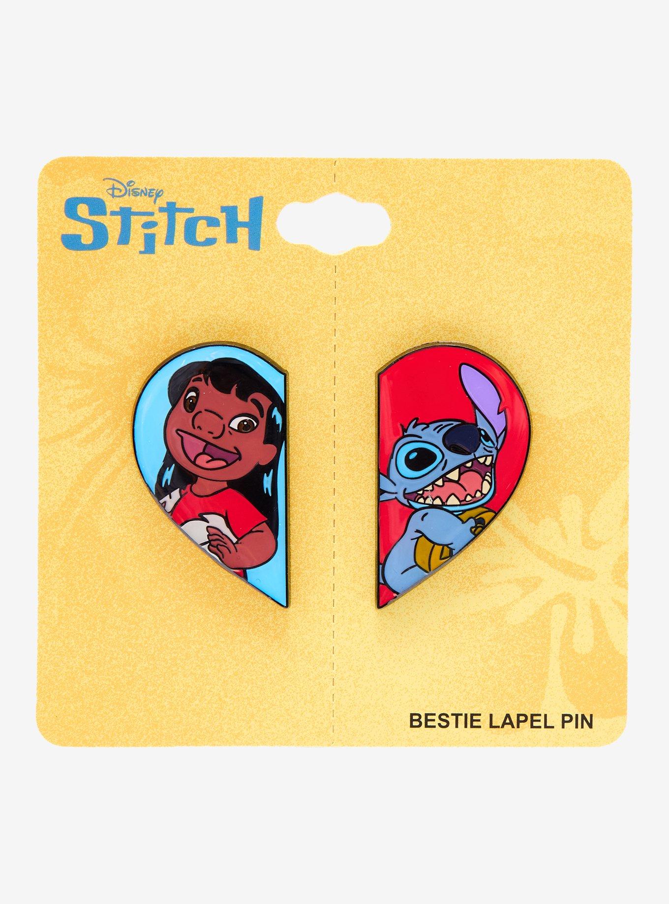 Disney Lilo & Stitch Bestie Heart Enamel Pin Set, , hi-res