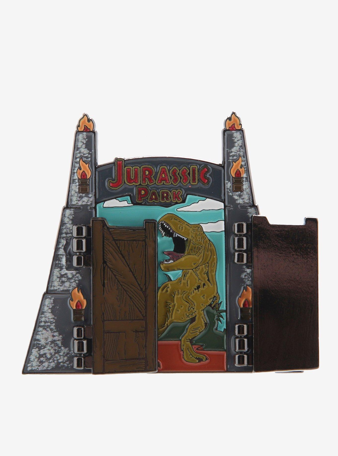 Jurassic Park Hinge Doors Enamel Pin, , alternate