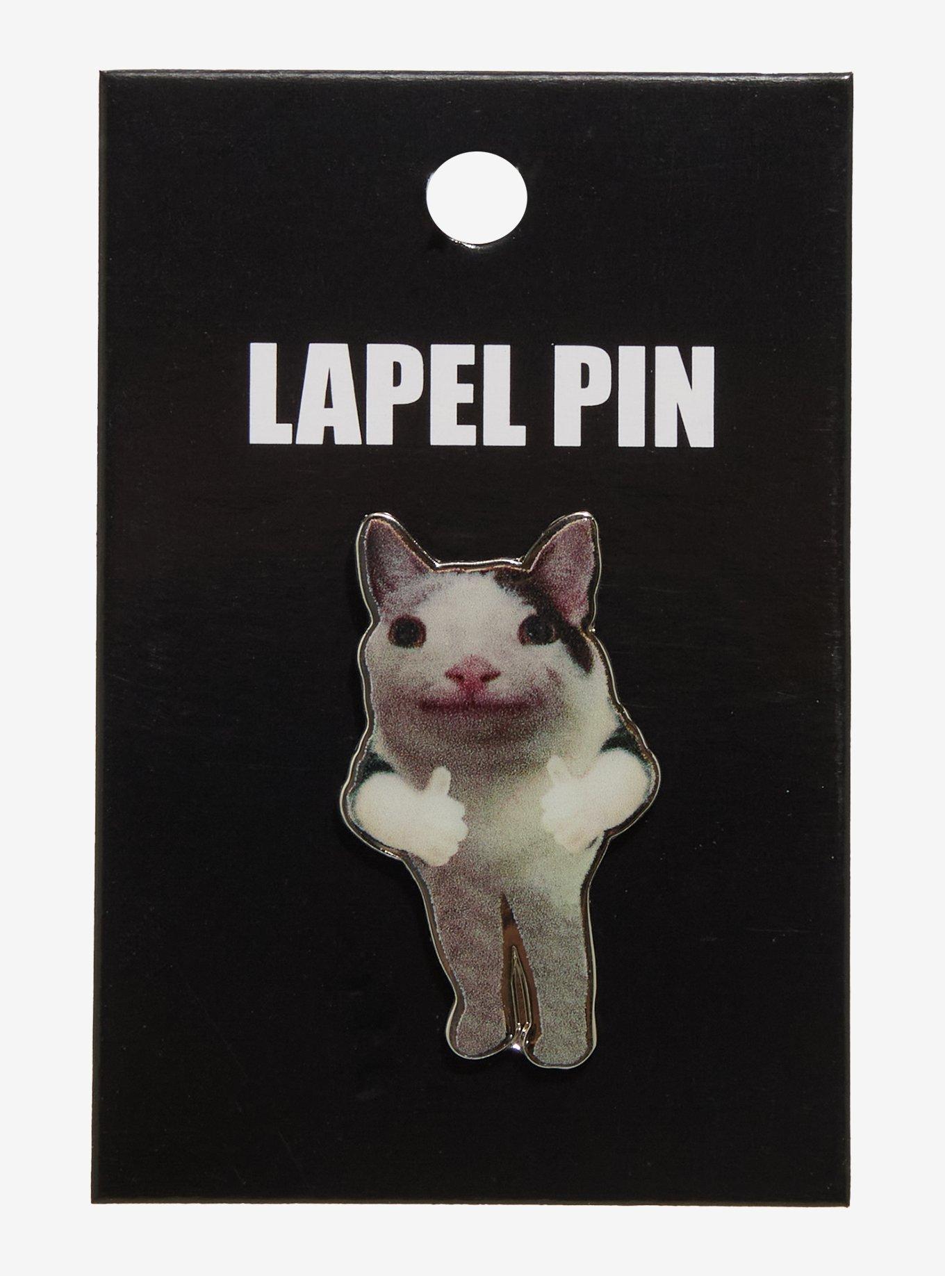 Cat Thumbs Up Meme Enamel Pin, , hi-res