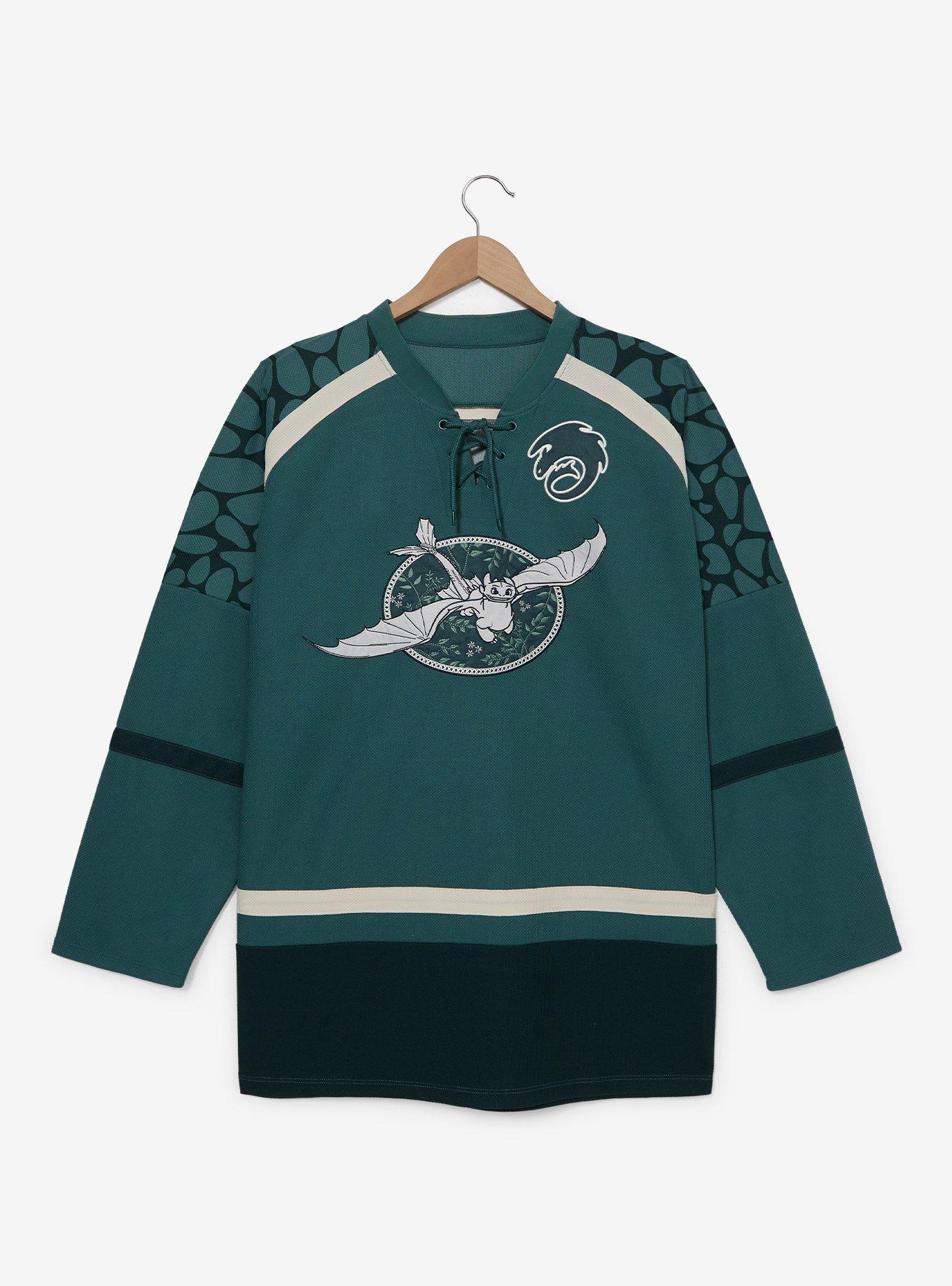 DreamWorks How To Train Your Dragon Toothless Hockey Jersey - BoxLunch Exclusive, DARK GREEN, alternate