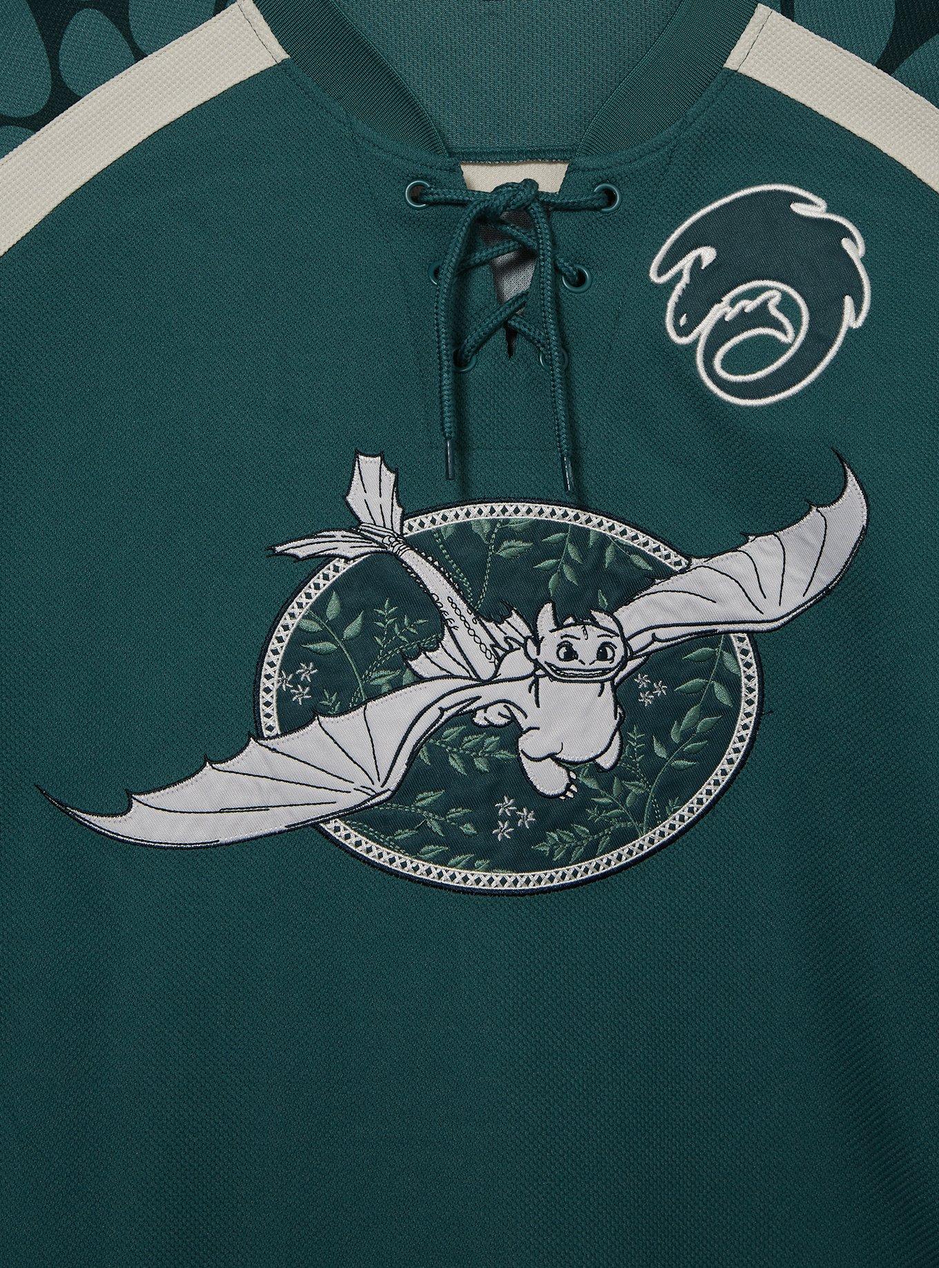 DreamWorks How To Train Your Dragon Toothless Hockey Jersey - BoxLunch Exclusive, DARK GREEN, alternate