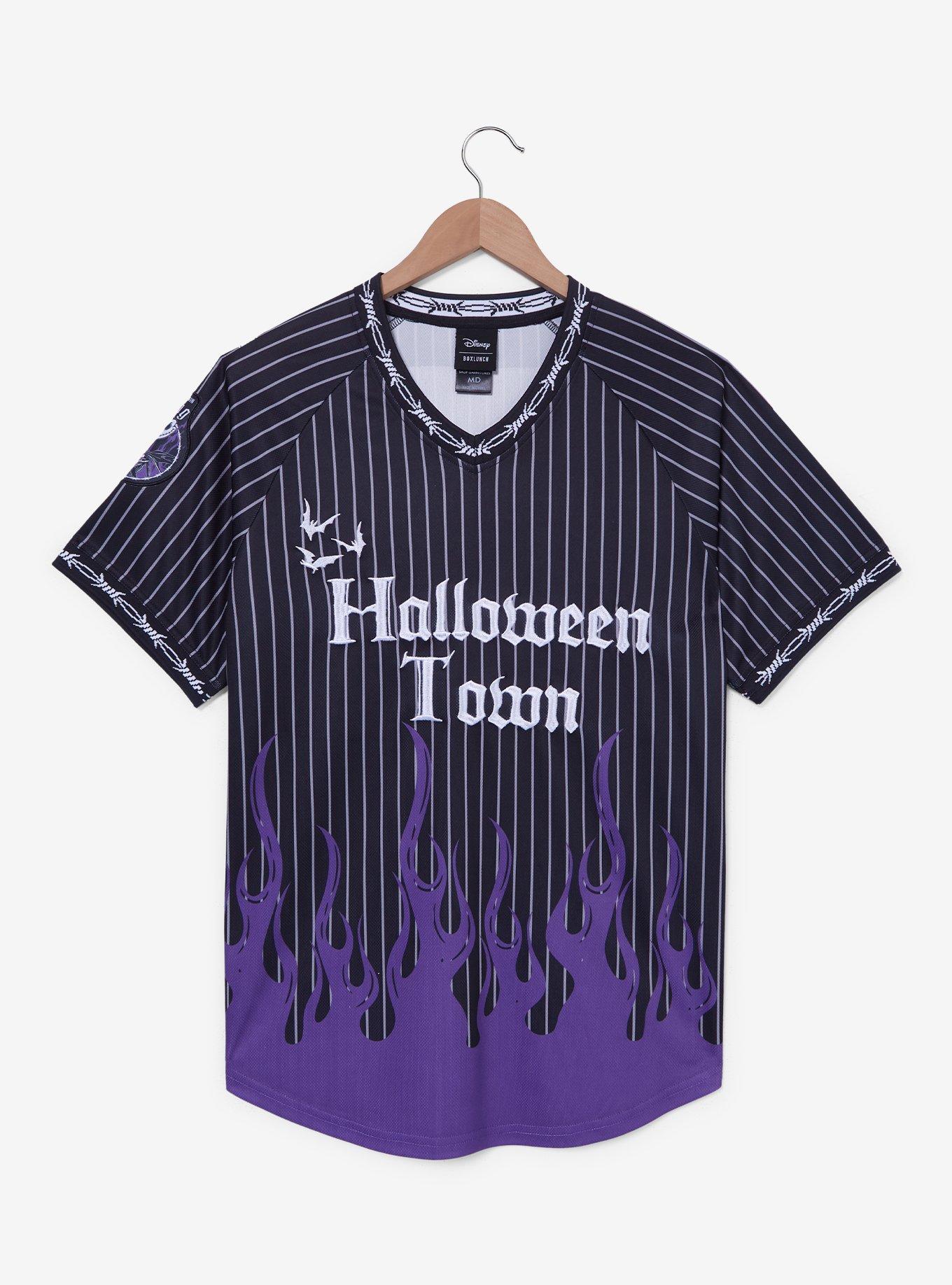 Disney The Nightmare Before Christmas Halloween Town Flames Batting Jersey - BoxLunch Exclusive, BLACK, alternate