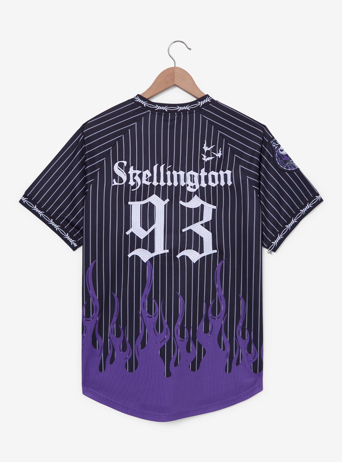 Disney The Nightmare Before Christmas Halloween Town Flames Batting Jersey - BoxLunch Exclusive, BLACK, alternate