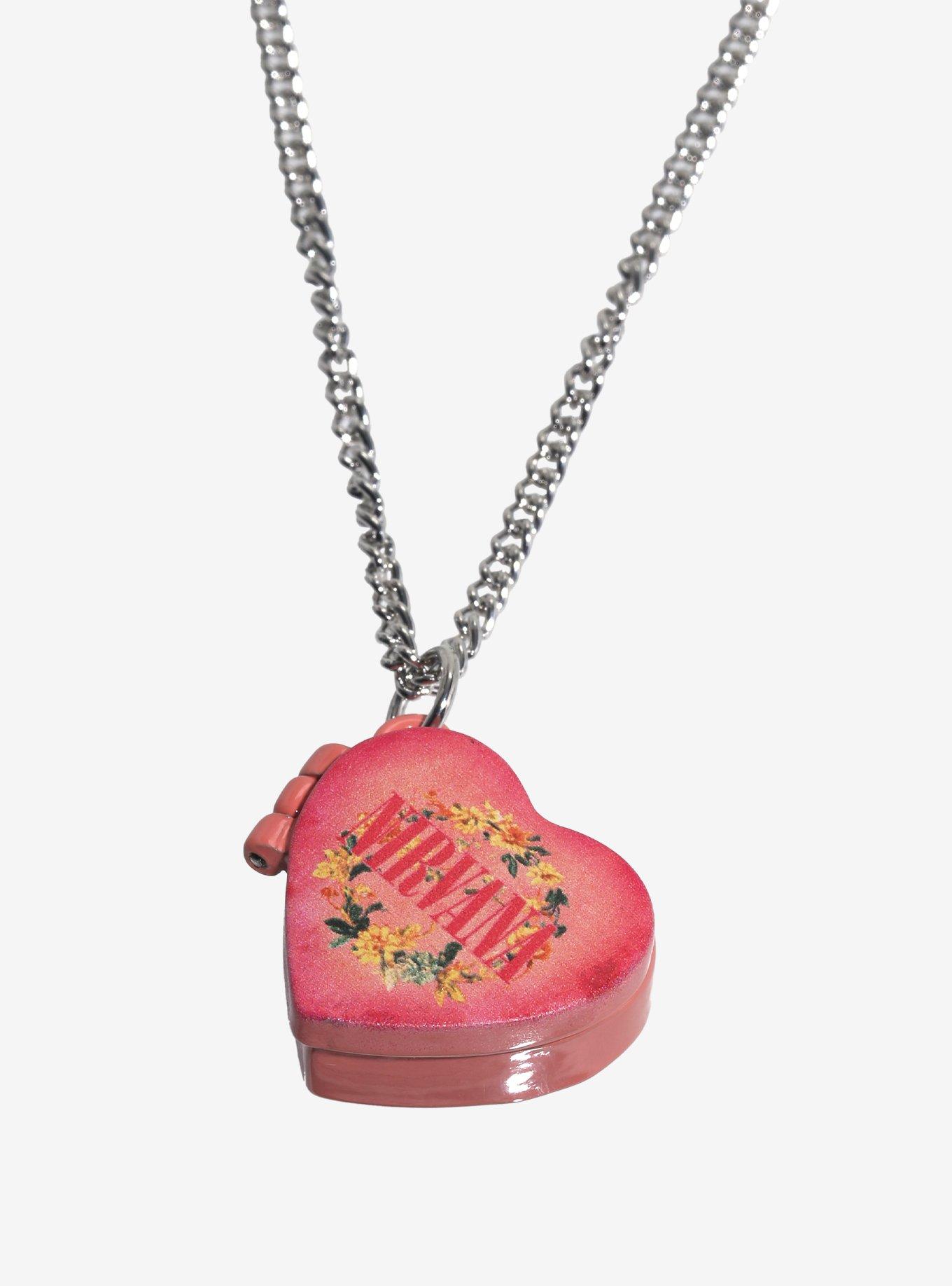 Nirvana Heart-Shaped Box Locket Necklace, , alternate