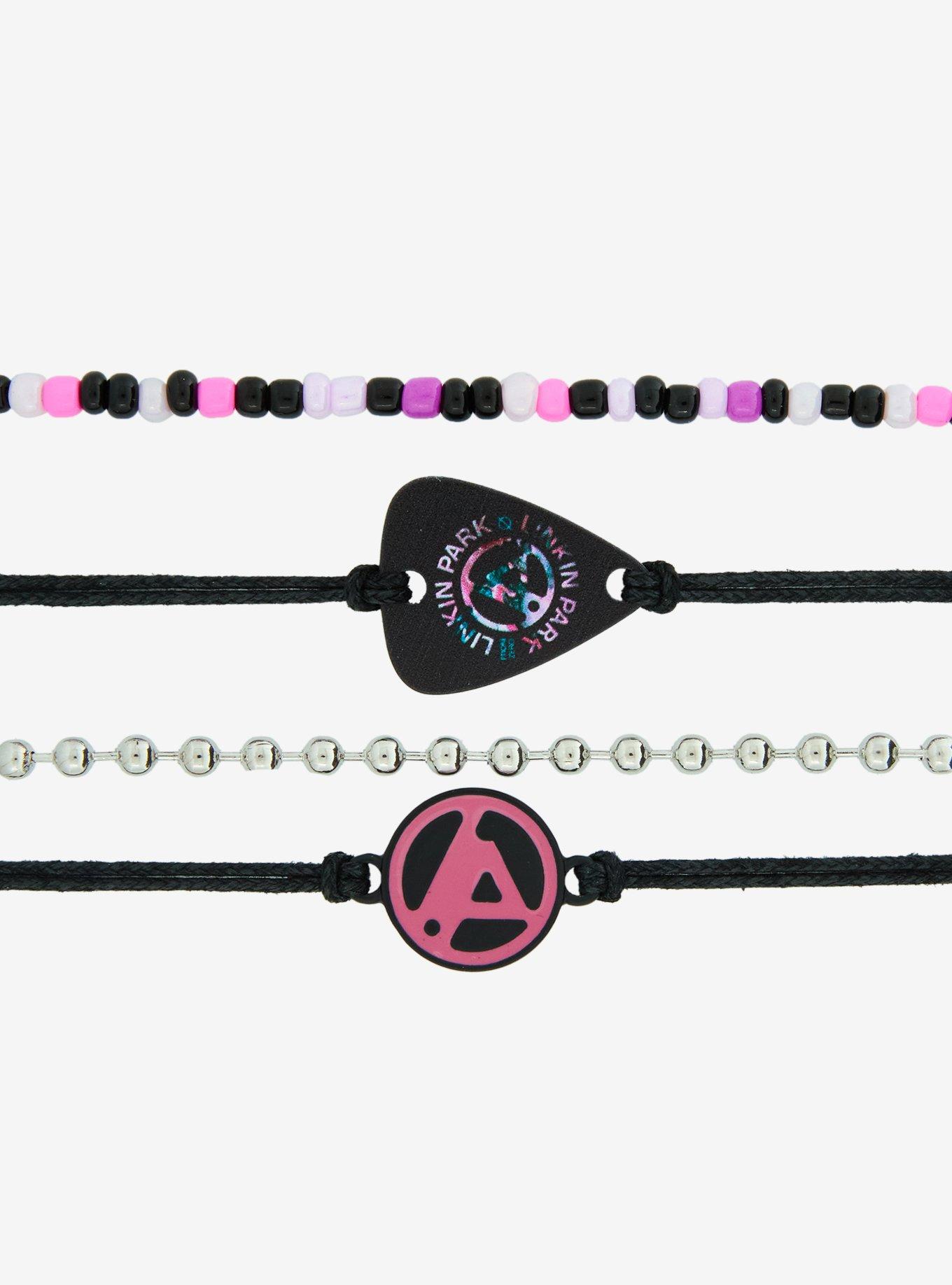 Linkin Park Guitar Pick Logo Bracelet Set, , alternate