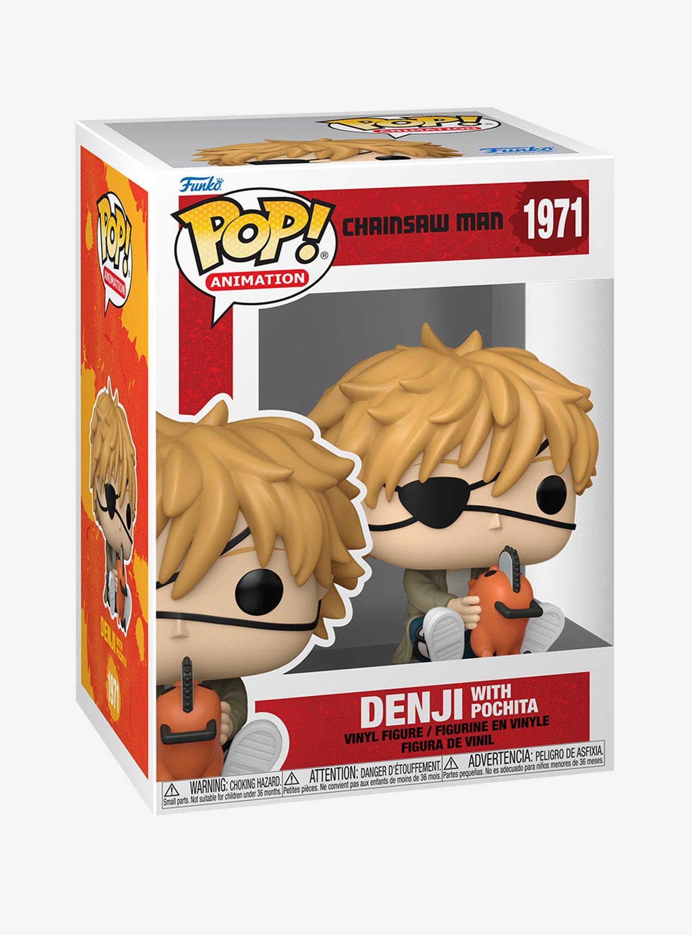 Funko Chainsaw Man Pop! Animation Denji With Pochita Vinyl Figure, , hi-res
