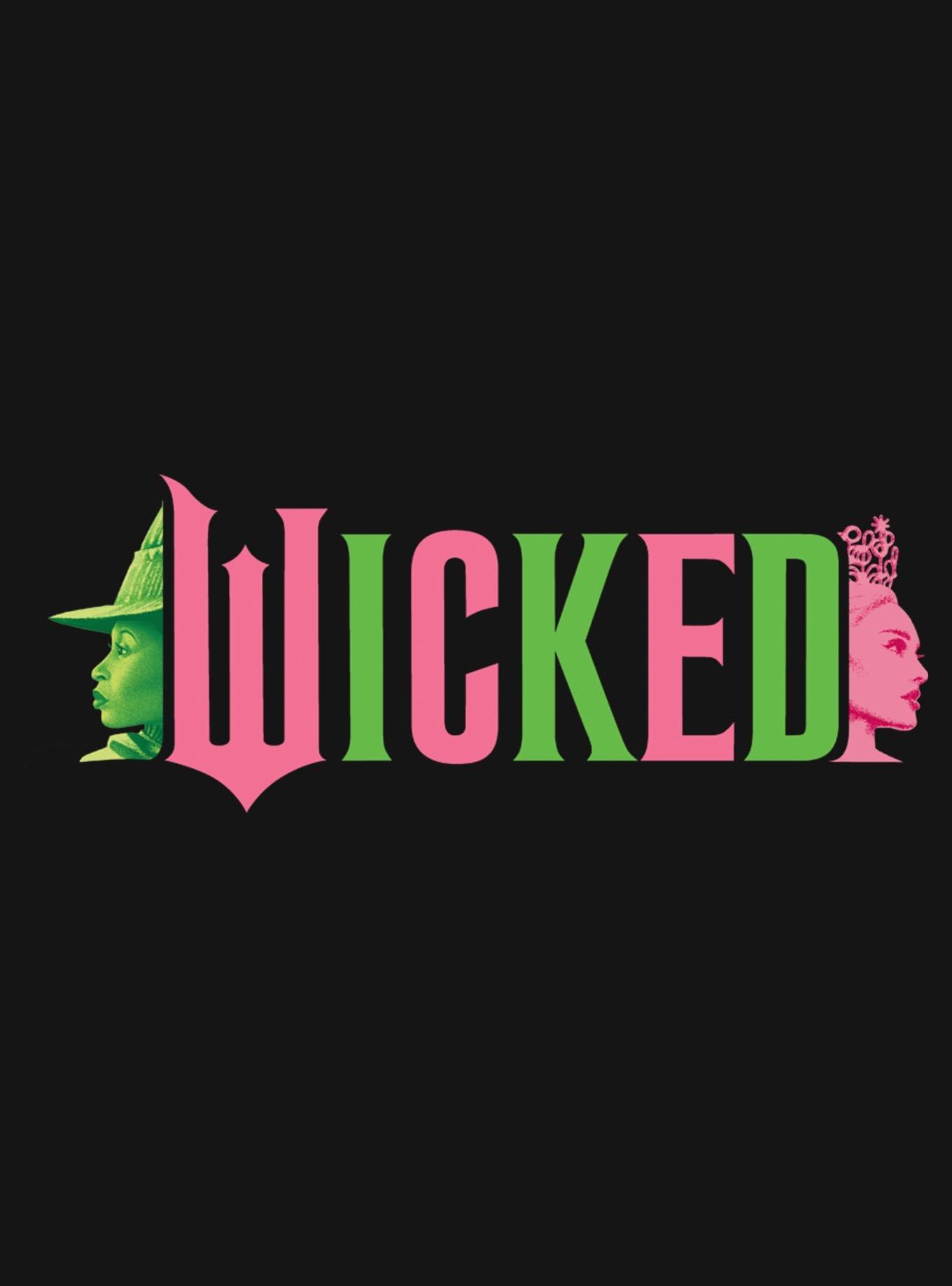 Wicked Elphaba and Glinda Silhouettes Logo Girls Oversized Sweatshirt, , hi-res