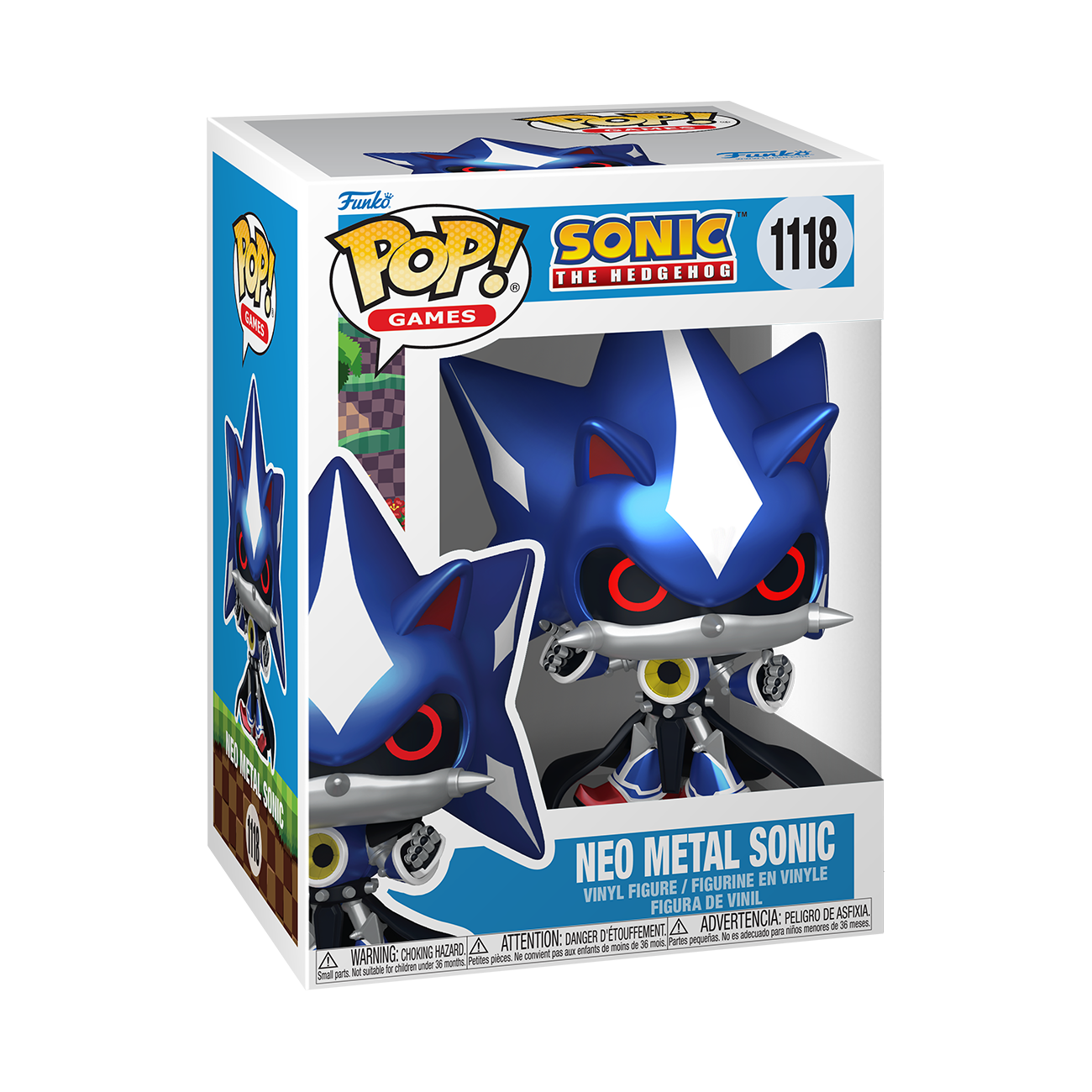 Funko Sonic The Hedgehog Pop! Games Neo Metal Sonic Vinyl Figure, , hi-res