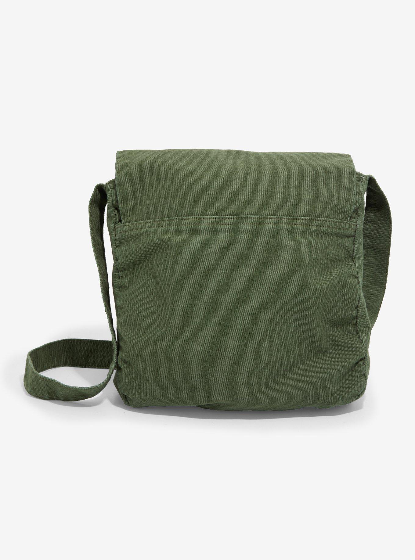Green Skeleton Butterfly Messenger Bag, , alternate