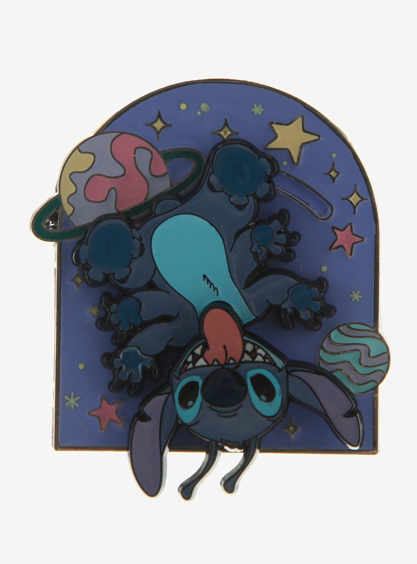 Disney Stitch Upside Down Space Sliding Enamel Pin, , alternate