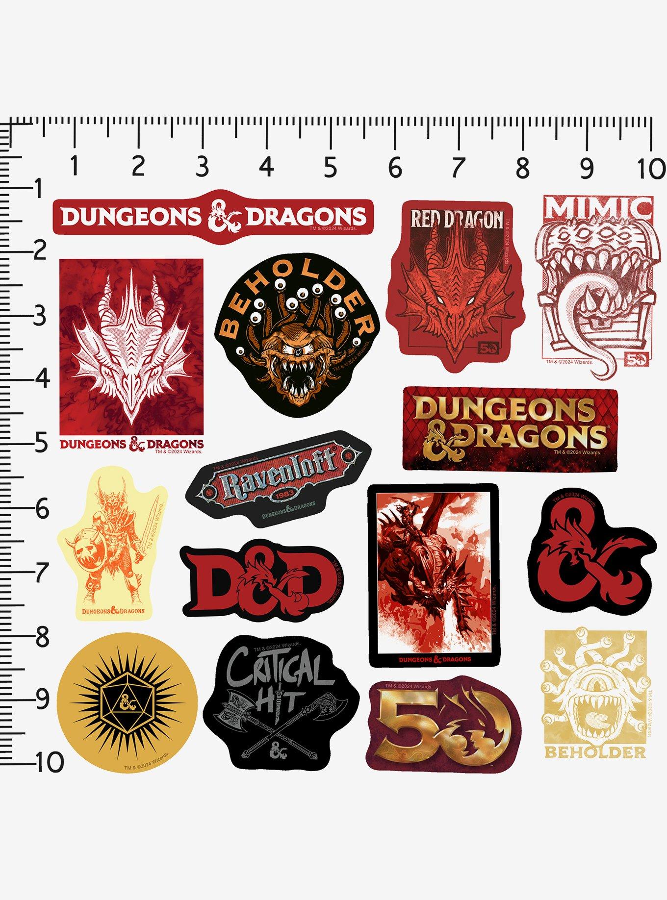 Dungeons & Dragons Logo Sticker Pack, , alternate