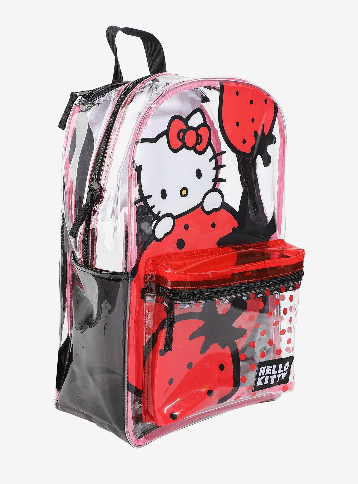 Hello Kitty Clear Hooded Backpack, , hi-res
