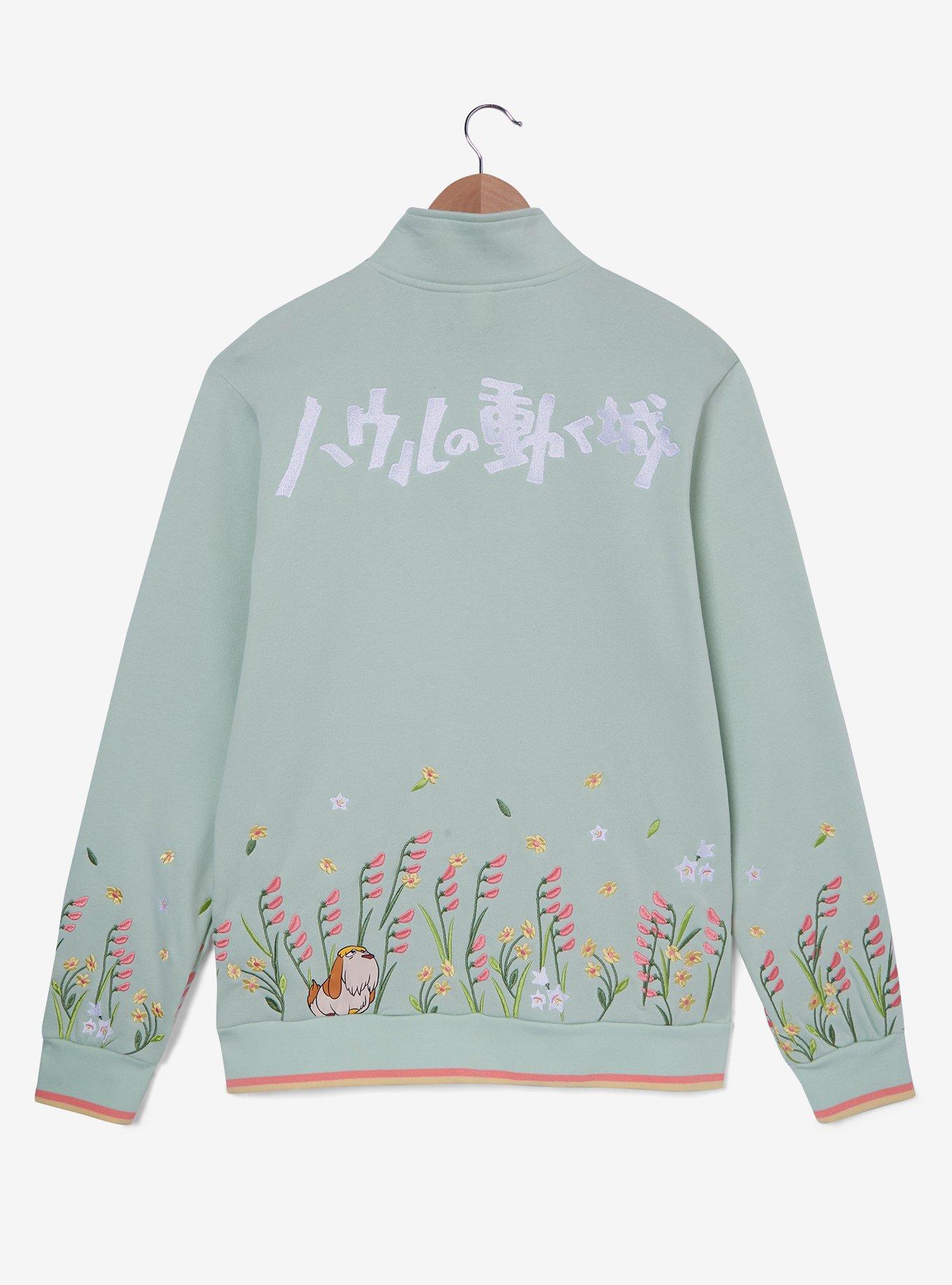 Studio Ghibli® Howl's Moving Castle Howl & Sophie Meadow Scene Quarter Zip Crewneck - BoxLunch Exclusive, LIGHT BLUE, alternate