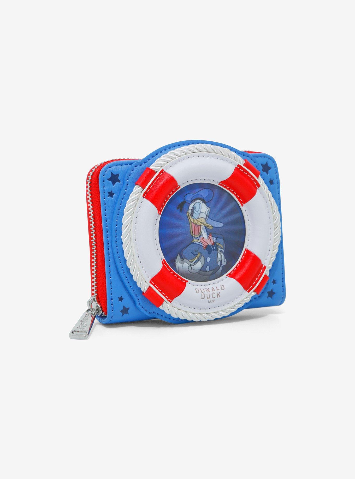 Loungefly Disney Donald Duck 90th Anniversary Lenticular Mini Zipper Wallet, , hi-res