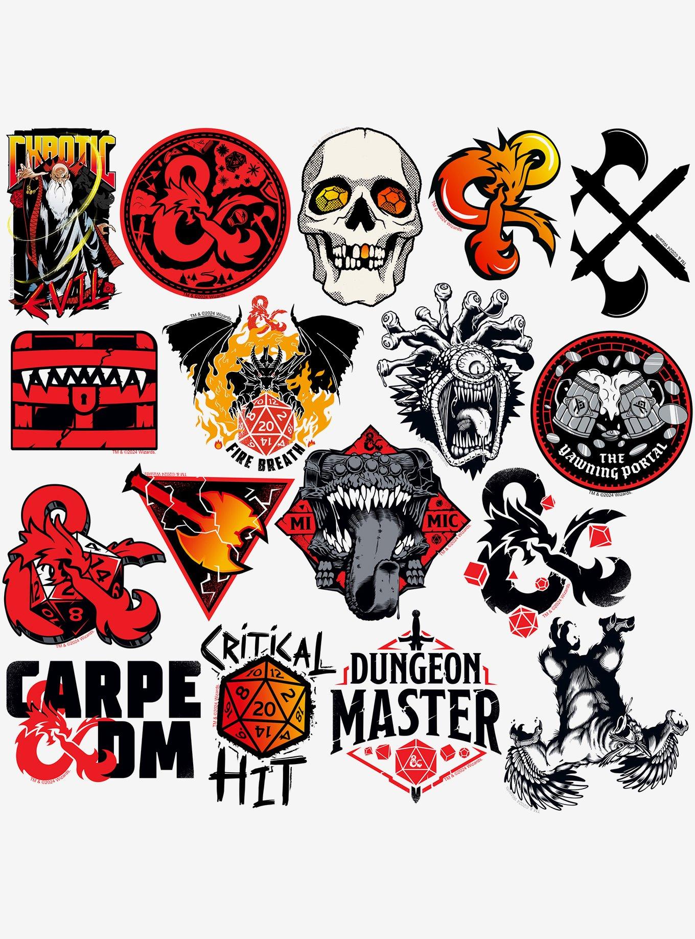 Dungeons & Dragons Icons Sticker Pack, , alternate