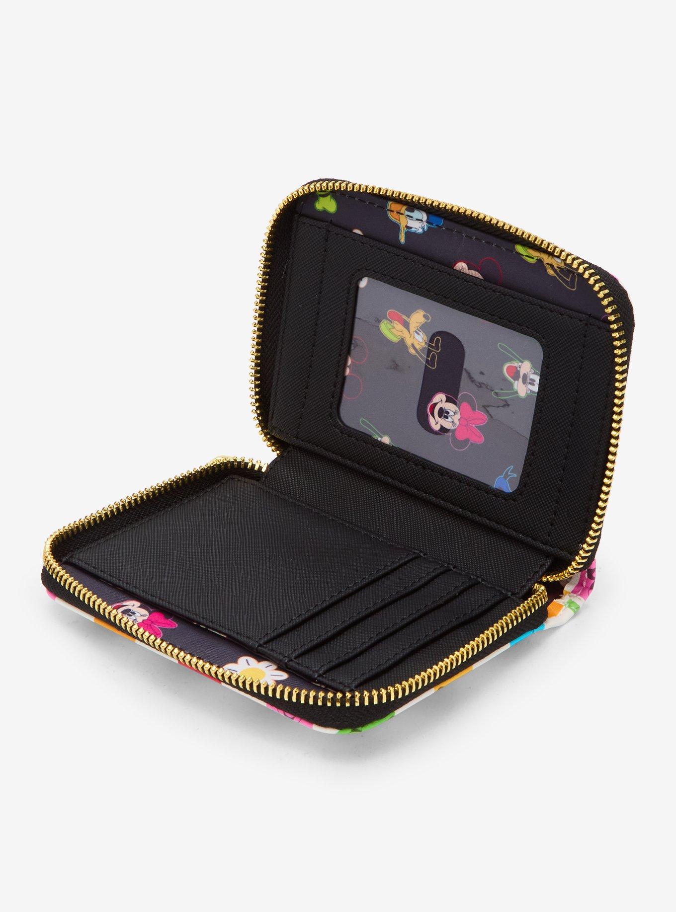 Loungefly Disney Mickey Mouse & Friends Floral Checkered Wallet - BoxLunch Exclusive, , alternate