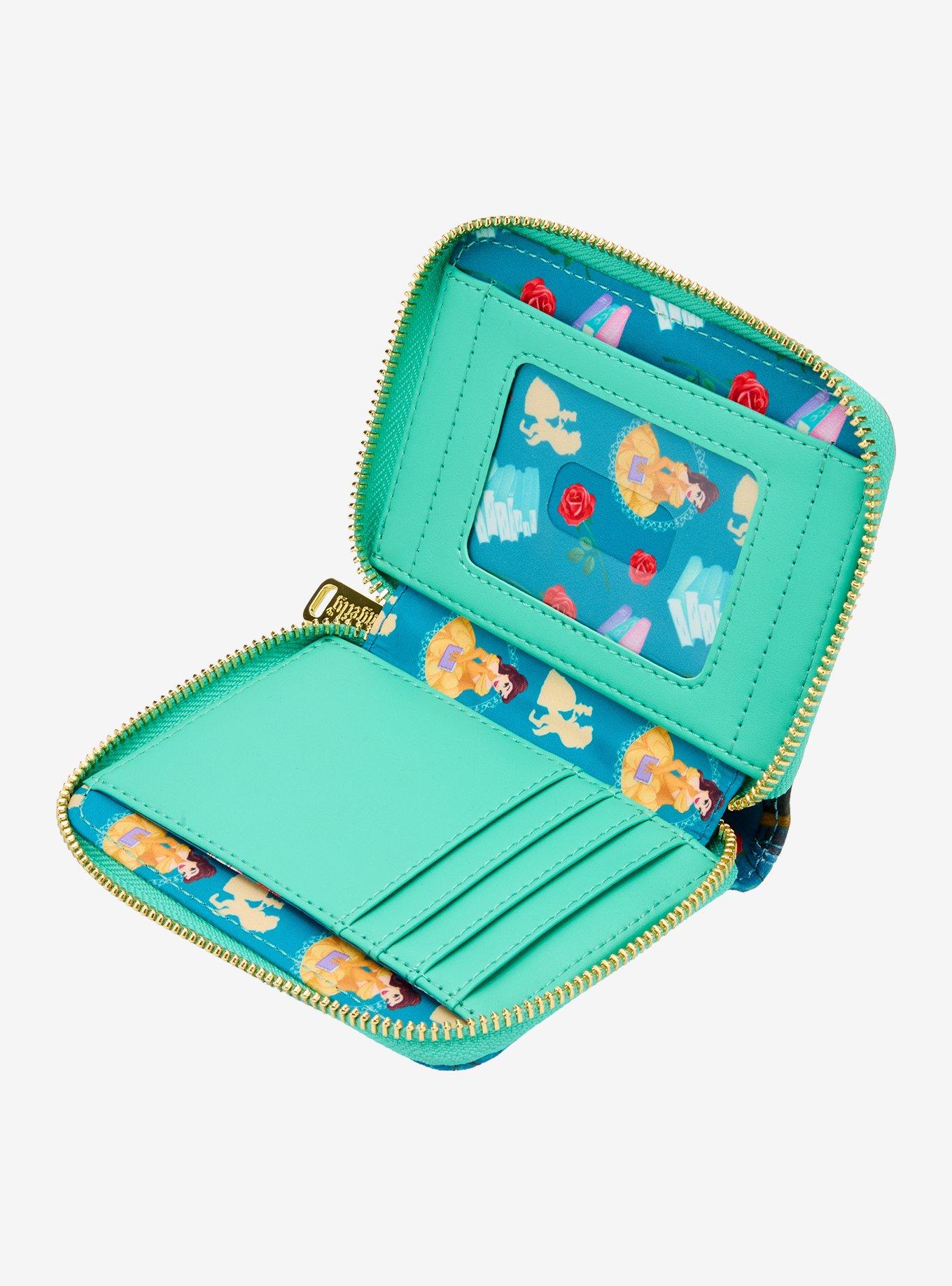 Loungefly Disney Beauty and the Beast Belle Library Small Zip Wallet- BoxLunch Exclusive, , alternate