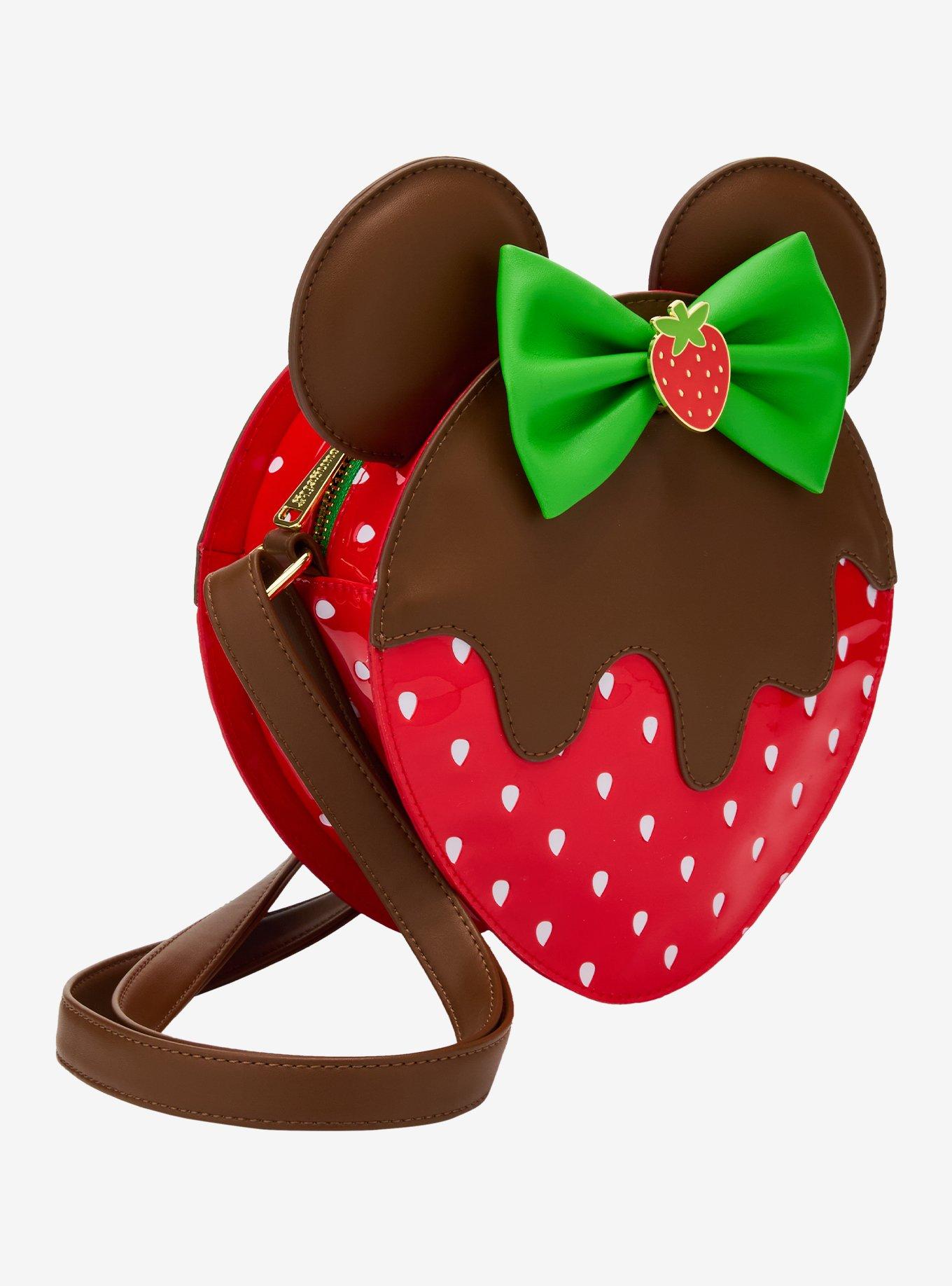 Loungefly Disney Minnie Mouse Chocolate Dipped Strawberry Ears Scented Figural Crossbody Bag - BoxLunch Exclusive, , hi-res