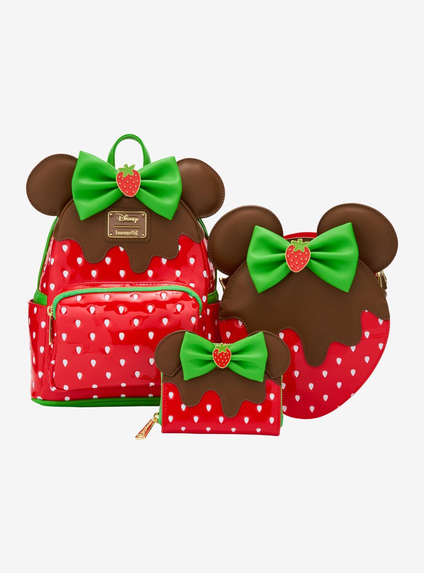 Loungefly Disney Minnie Mouse Chocolate Dipped Strawberry Ears Scented Figural Crossbody Bag - BoxLunch Exclusive, , alternate