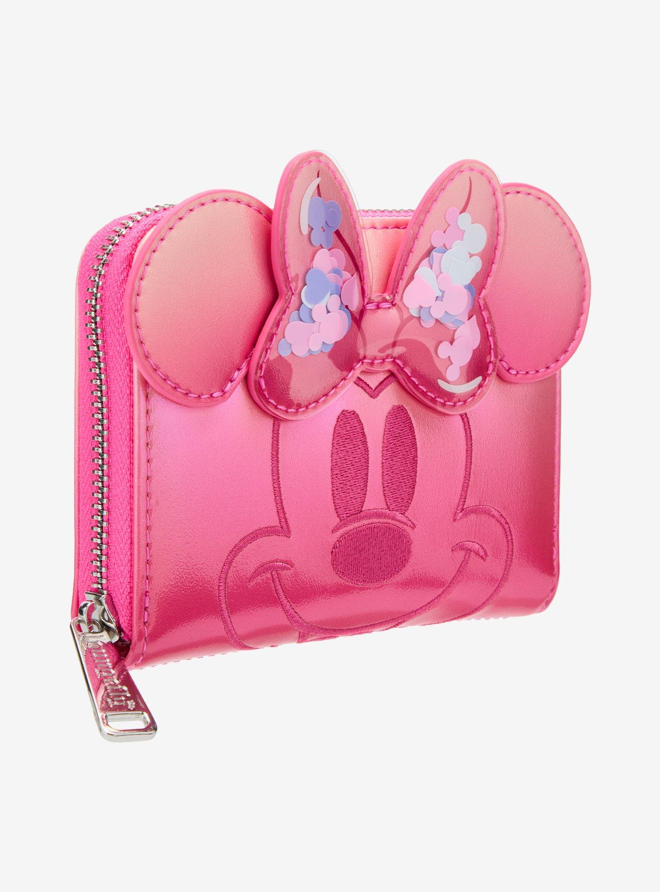 Loungefly Disney Minnie Mouse Pink Confetti Zip Wallet  — BoxLunch Exclusive, , hi-res