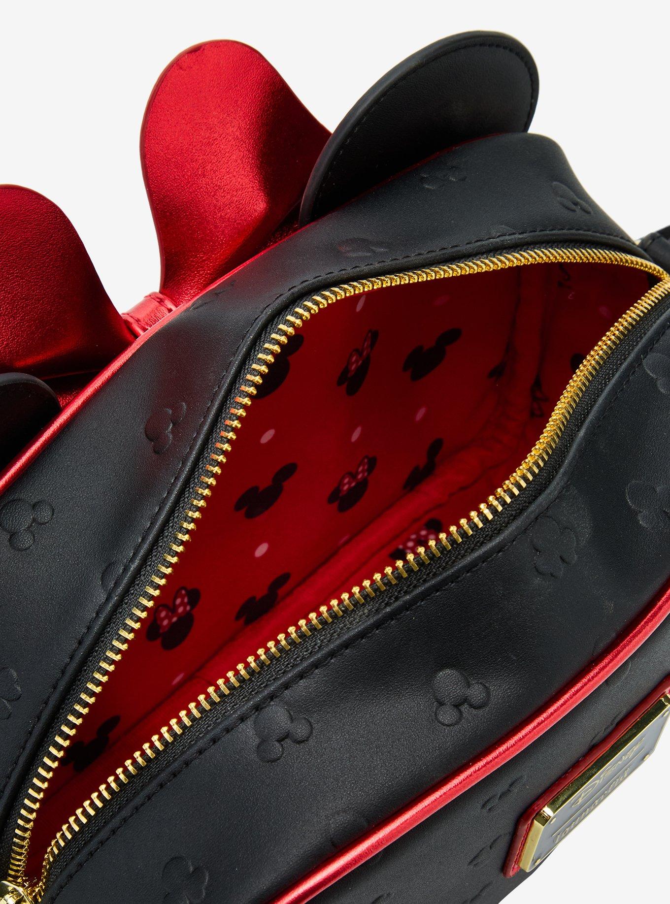 Loungefly Disney Minnie Mouse Metallic Red Bow Ears Crossbody Bag- BoxLunch Exclusive, , alternate