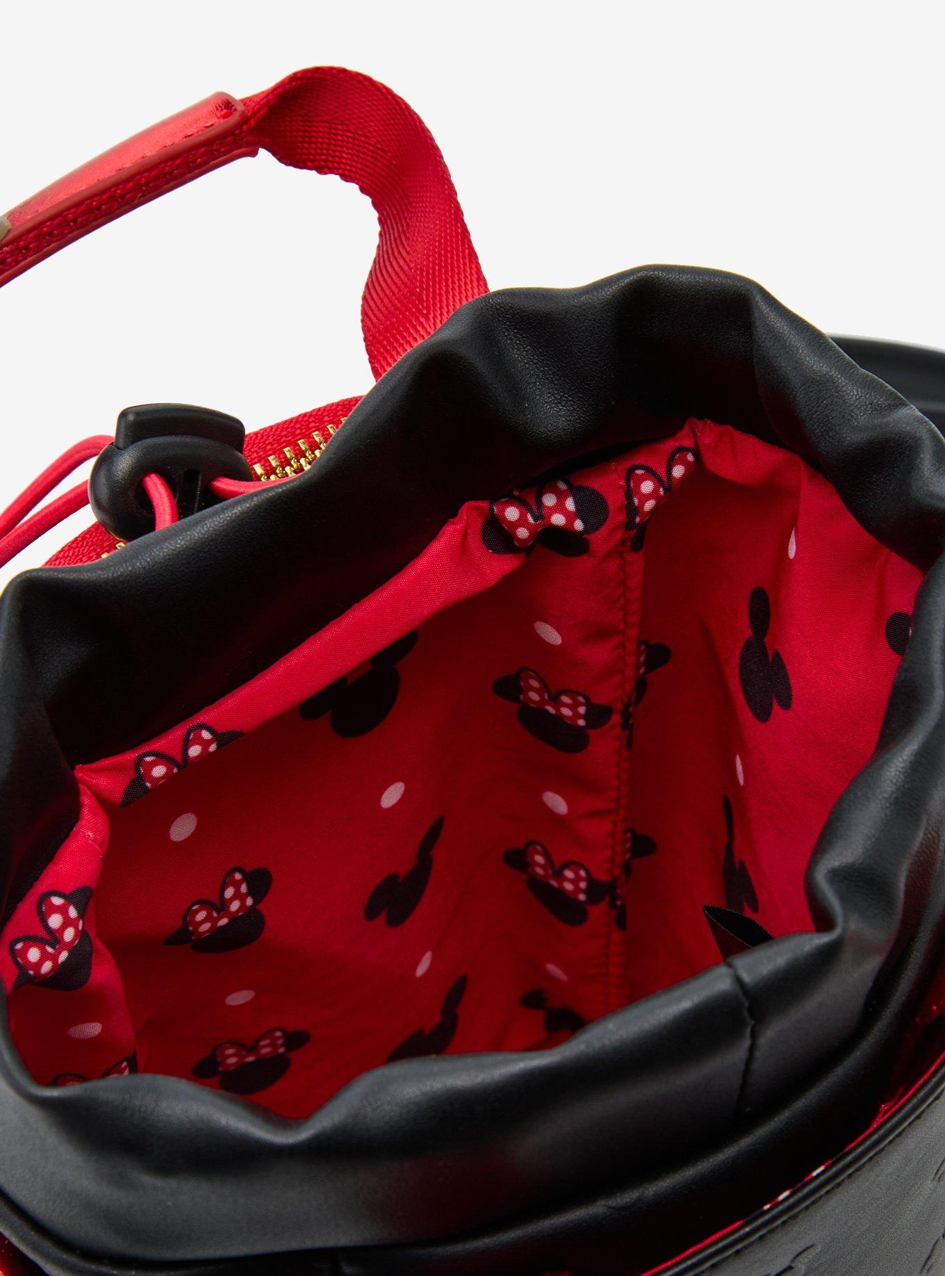 Loungefly Disney Minnie Mouse Metallic Red Embossed Water Bottle Holder Crossbody Bag - BoxLunch Exclusive, , alternate