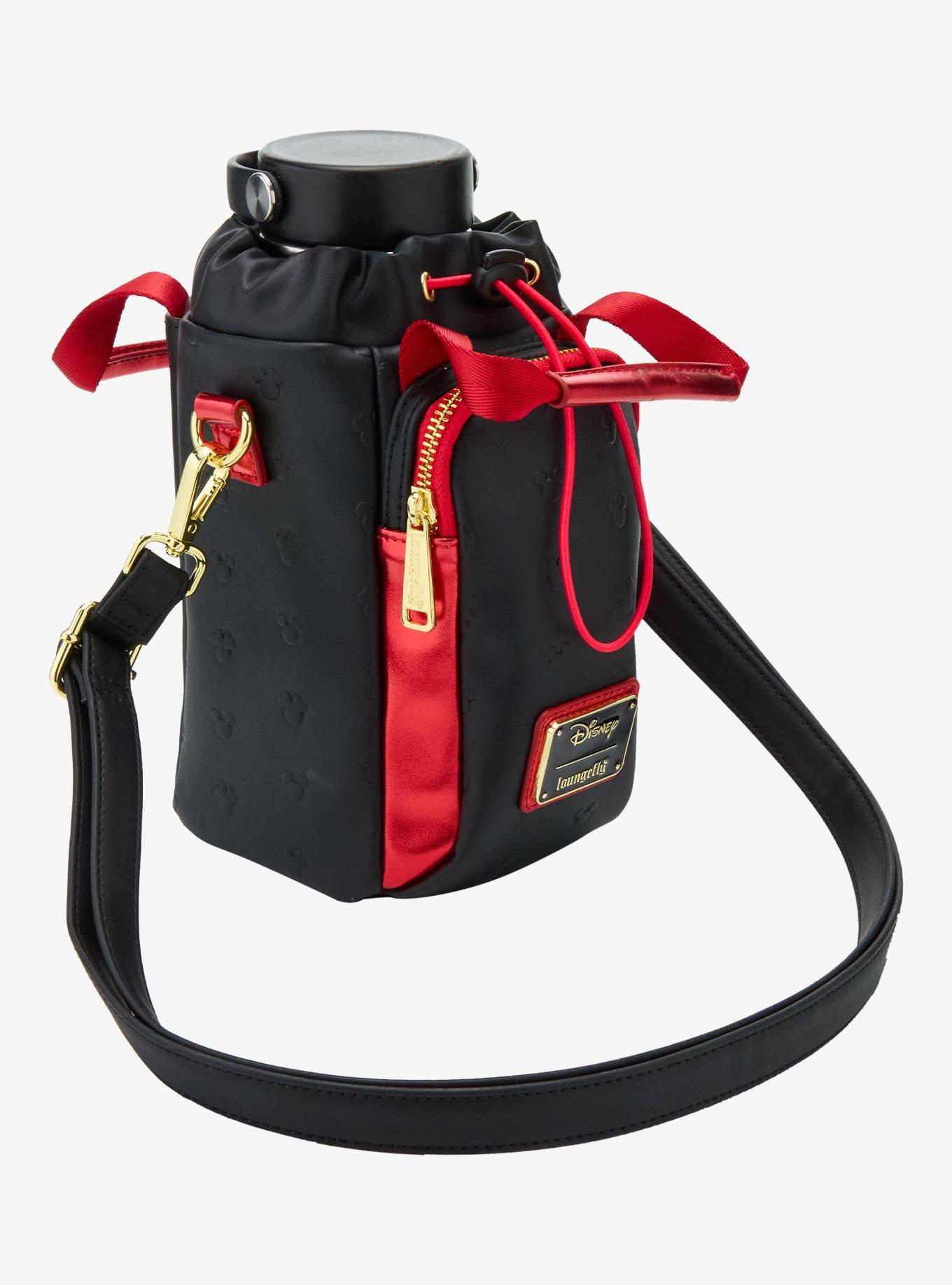 Loungefly Disney Minnie Mouse Metallic Red Embossed Water Bottle Holder Crossbody Bag - BoxLunch Exclusive, , alternate