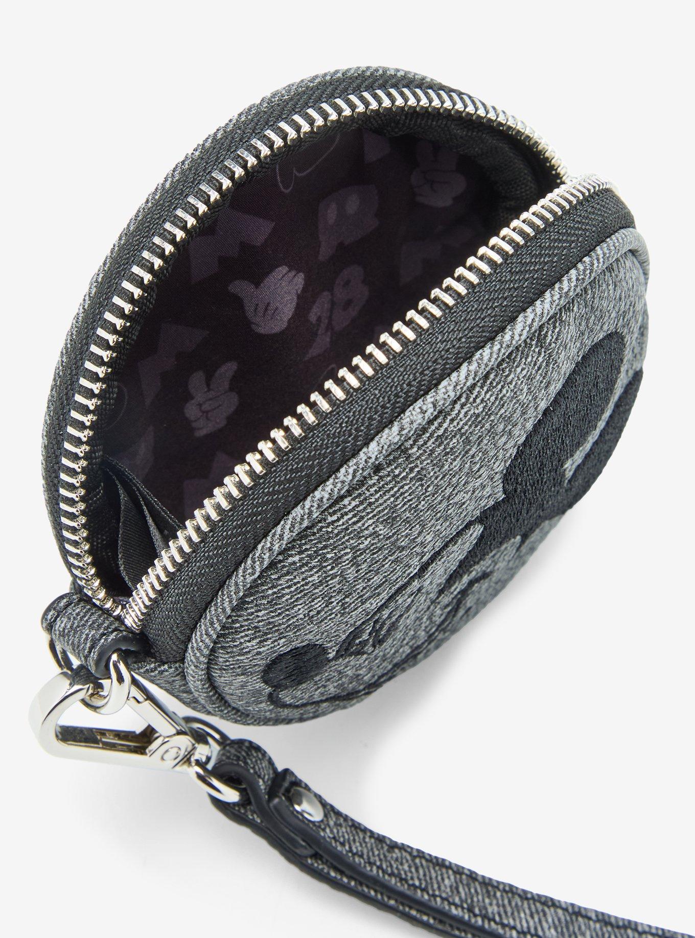 Loungefly Disney Mickey Mouse Gray Denim Coin Purse &mdash; BoxLunch Exclusive, , alternate