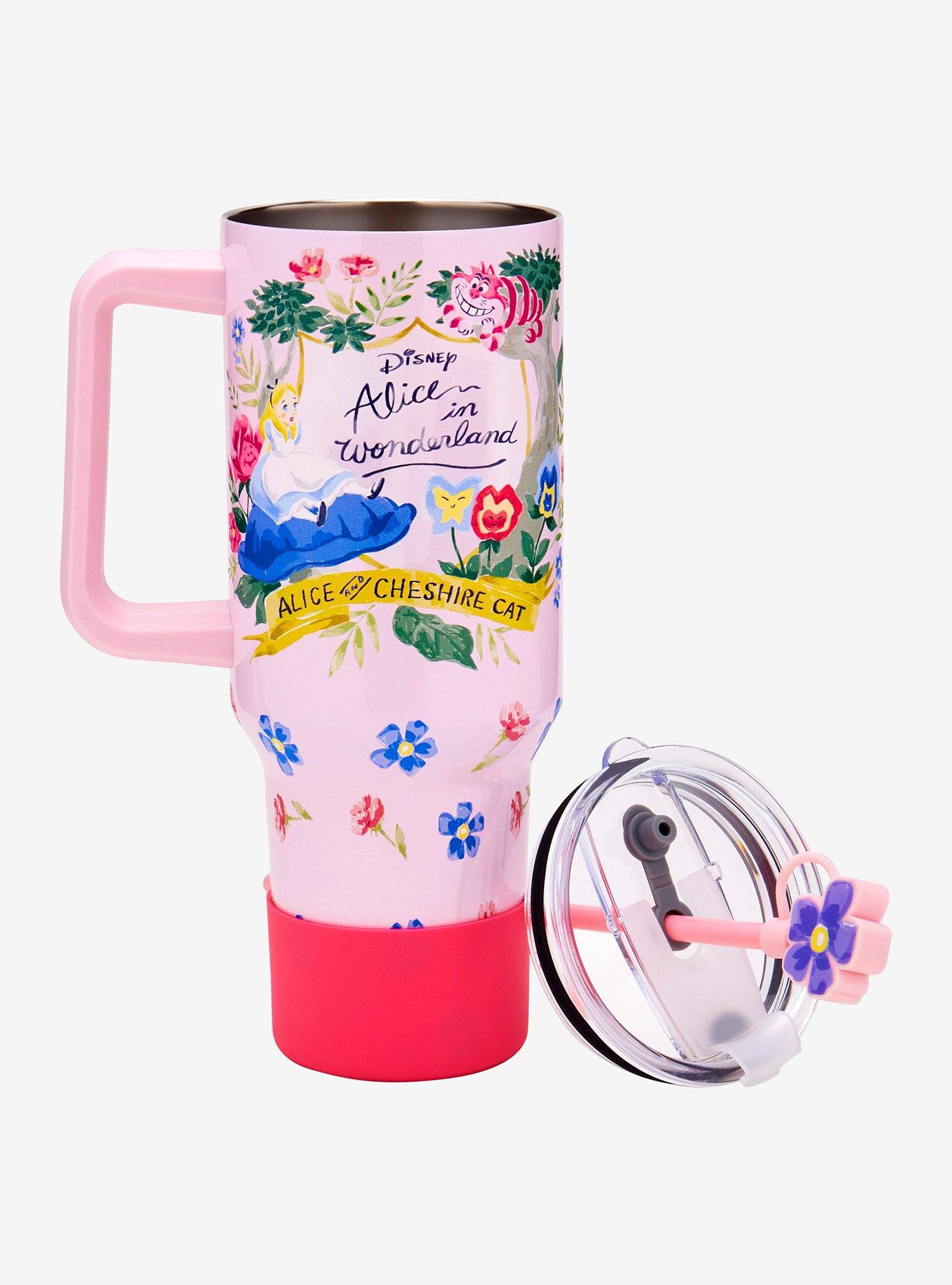 Disney Alice in Wonderland Vintage Floral Straw Tumbler — BoxLunch Exclusive, , alternate
