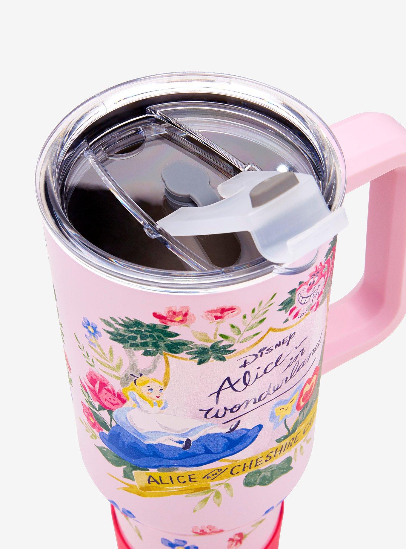 Disney Alice in Wonderland Vintage Floral Straw Tumbler — BoxLunch Exclusive, , alternate