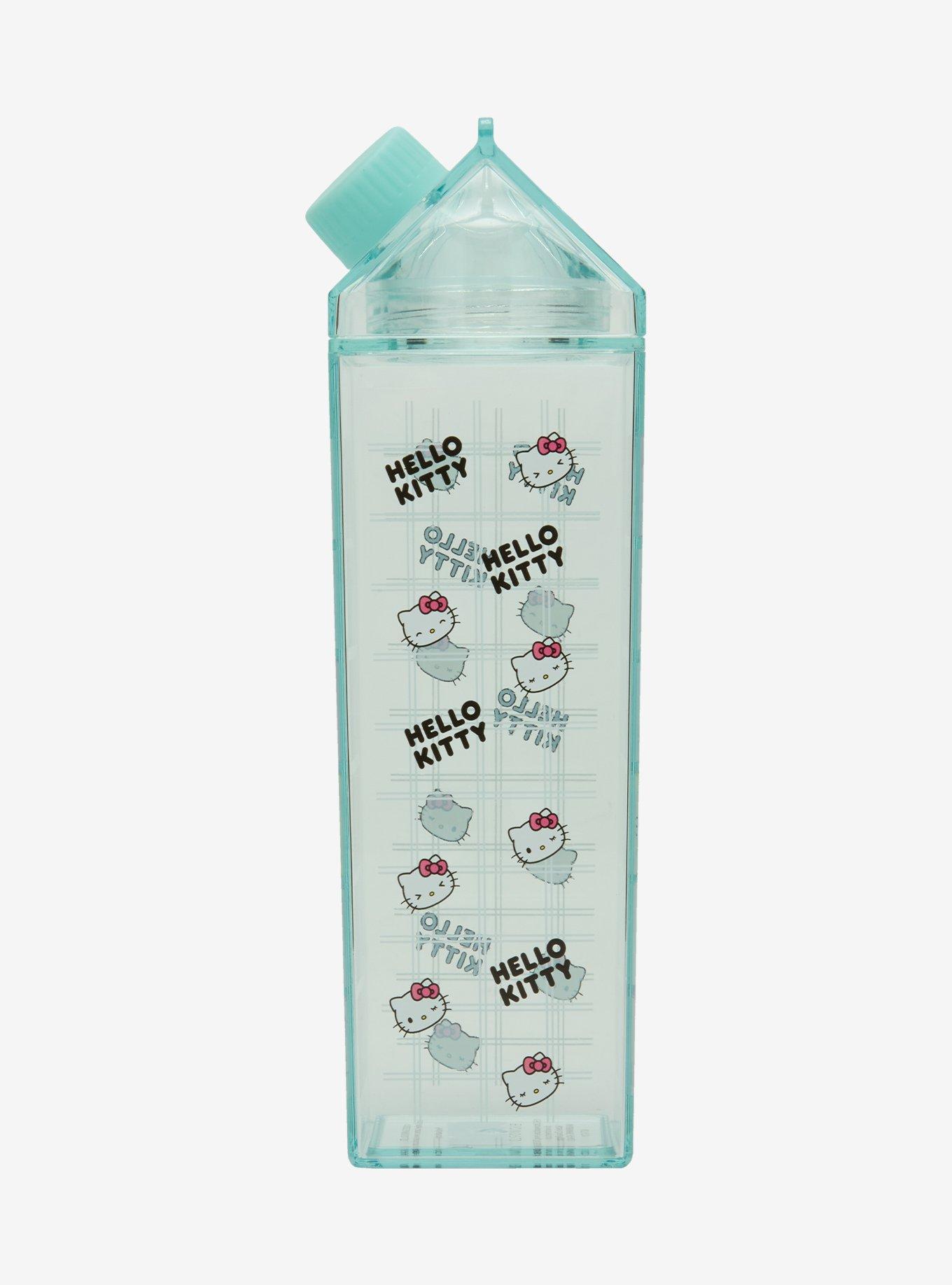 Sanrio Hello Kitty Grid Portrait Milk Carton Water Bottle - BoxLunch Exclusive, , hi-res