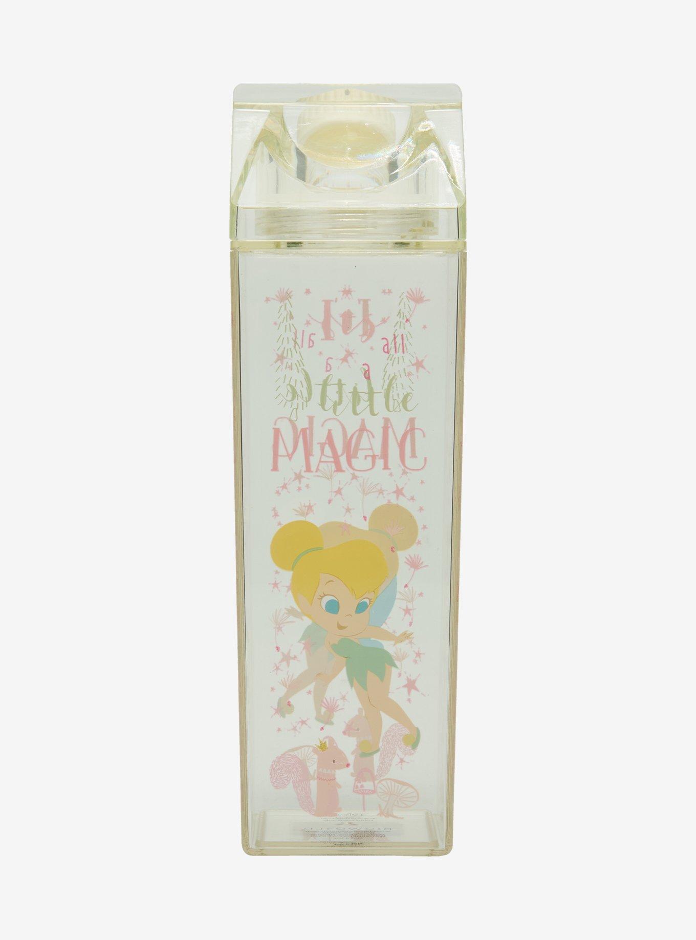 Disney Peter Pan Tinker Bell Floral Milk Carton Water Bottle - BoxLunch Exclusive, , alternate