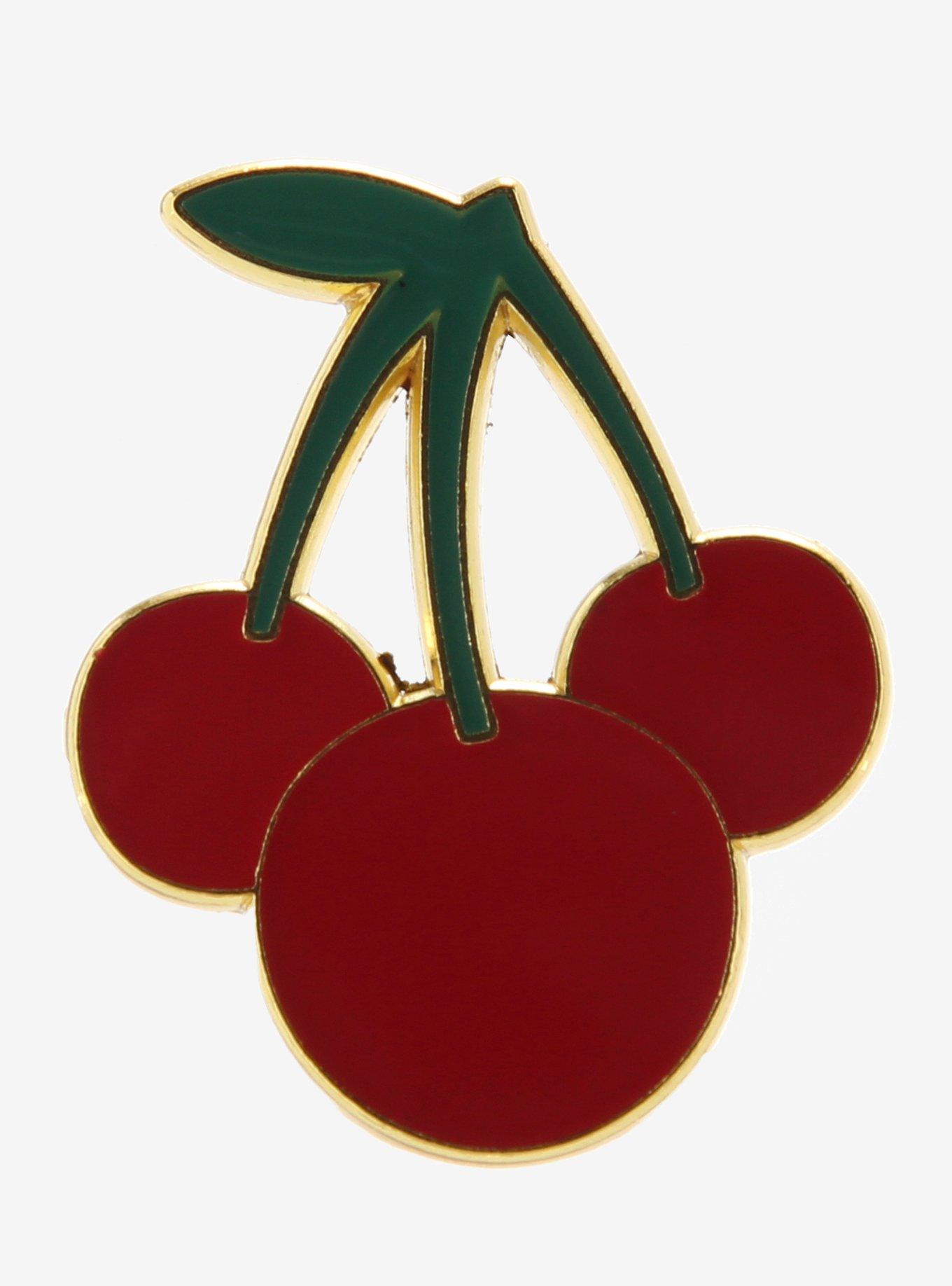 Disney Mickey Mouse Cherry Enamel Pin, , hi-res