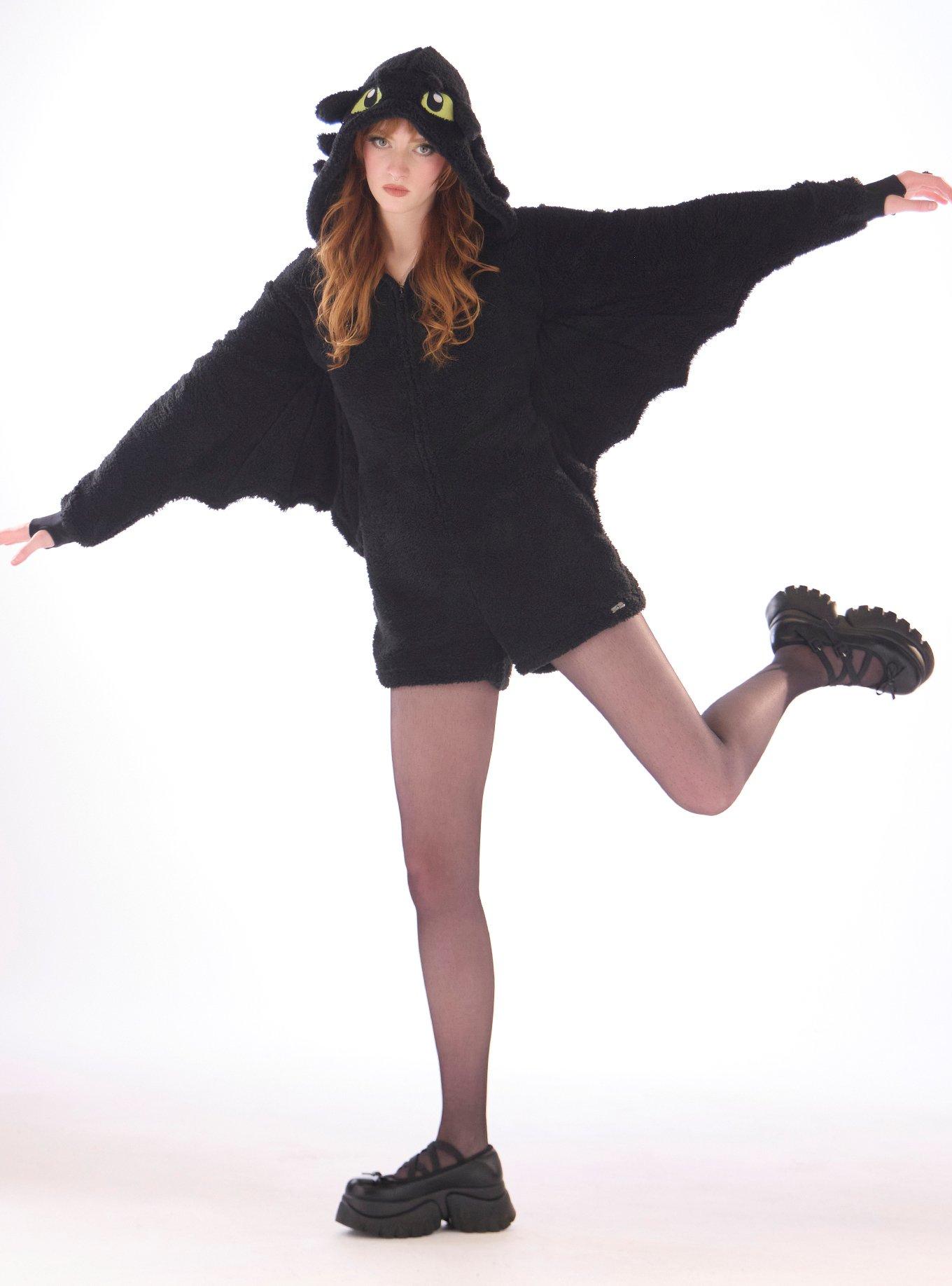 Her Universe How To Train Your Dragon Toothless Sherpa Romper, , hi-res