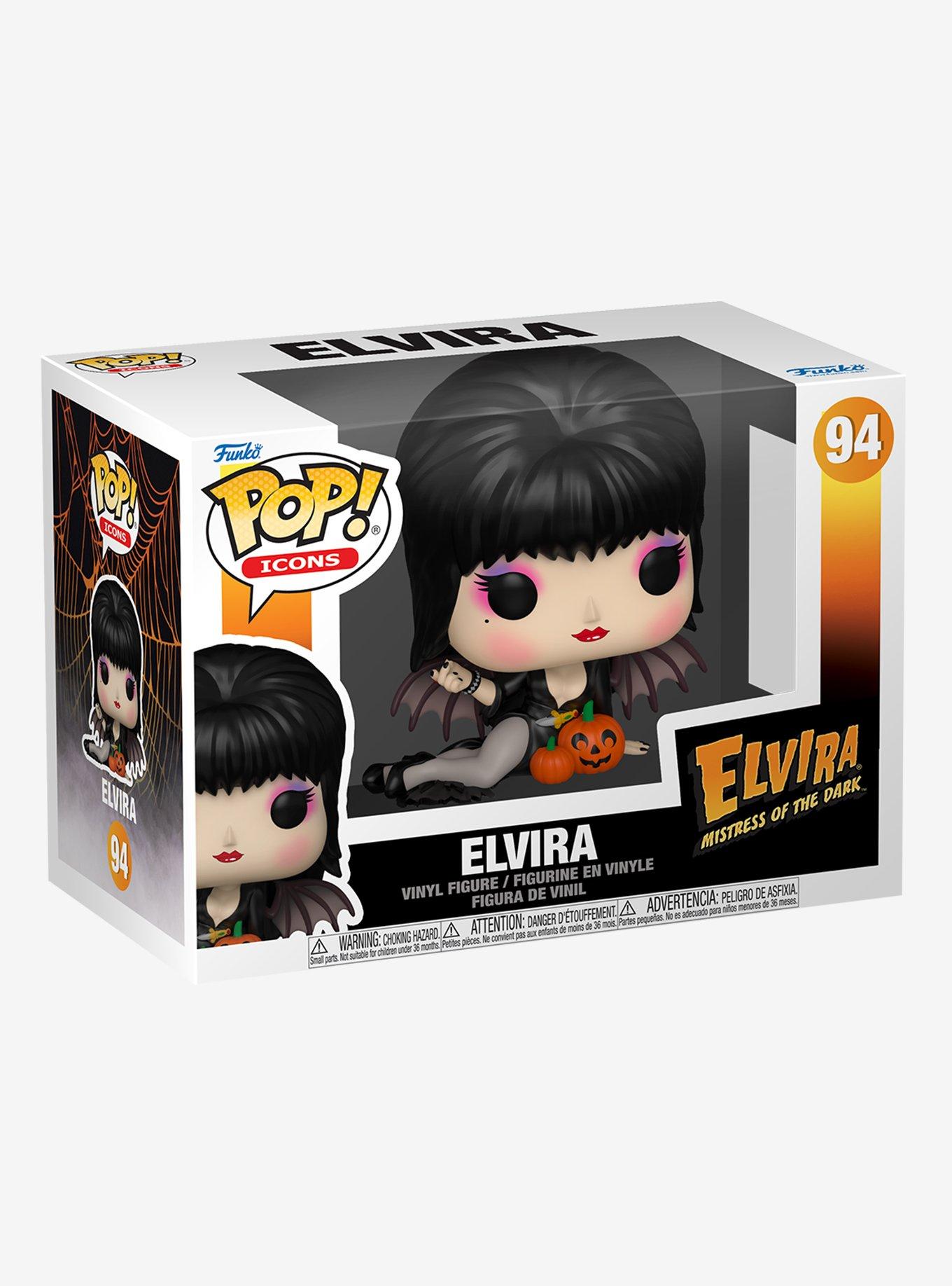 Funko Pop! Icons Elvira: Mistress of the Dark Elvira with Pumpkins Vinyl Figure, , alternate