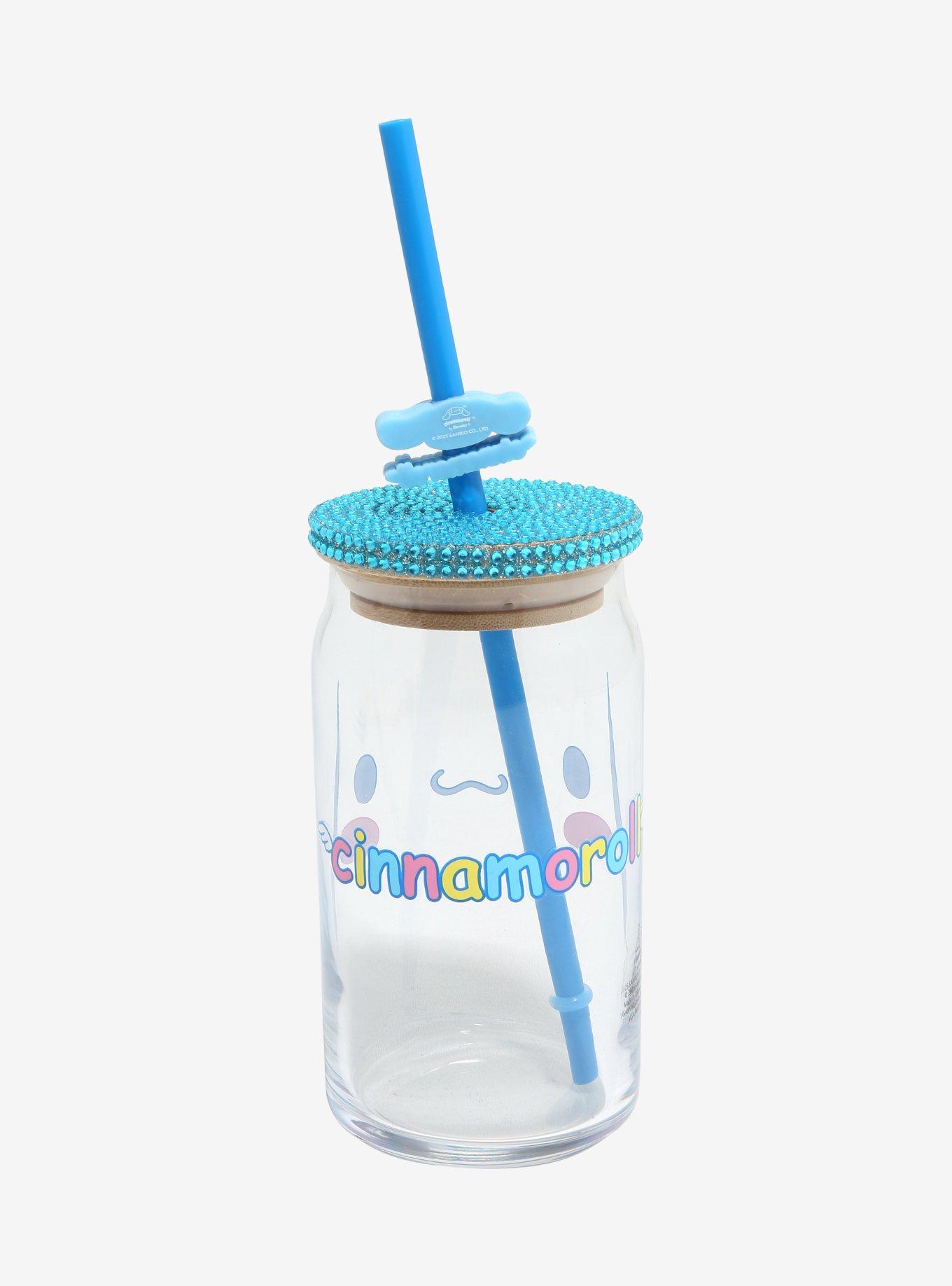 Sanrio Cinnamoroll Rhinestone Tumbler with Straw Charm — BoxLunch Exclusive, , hi-res