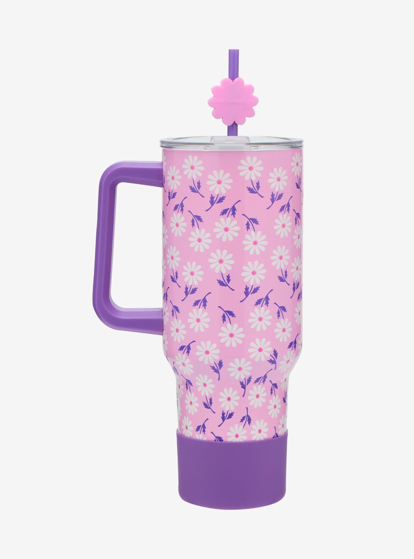 Sanrio Kuromi Floral Straw Tumbler With Handle — BoxLunch Exclusive, , alternate