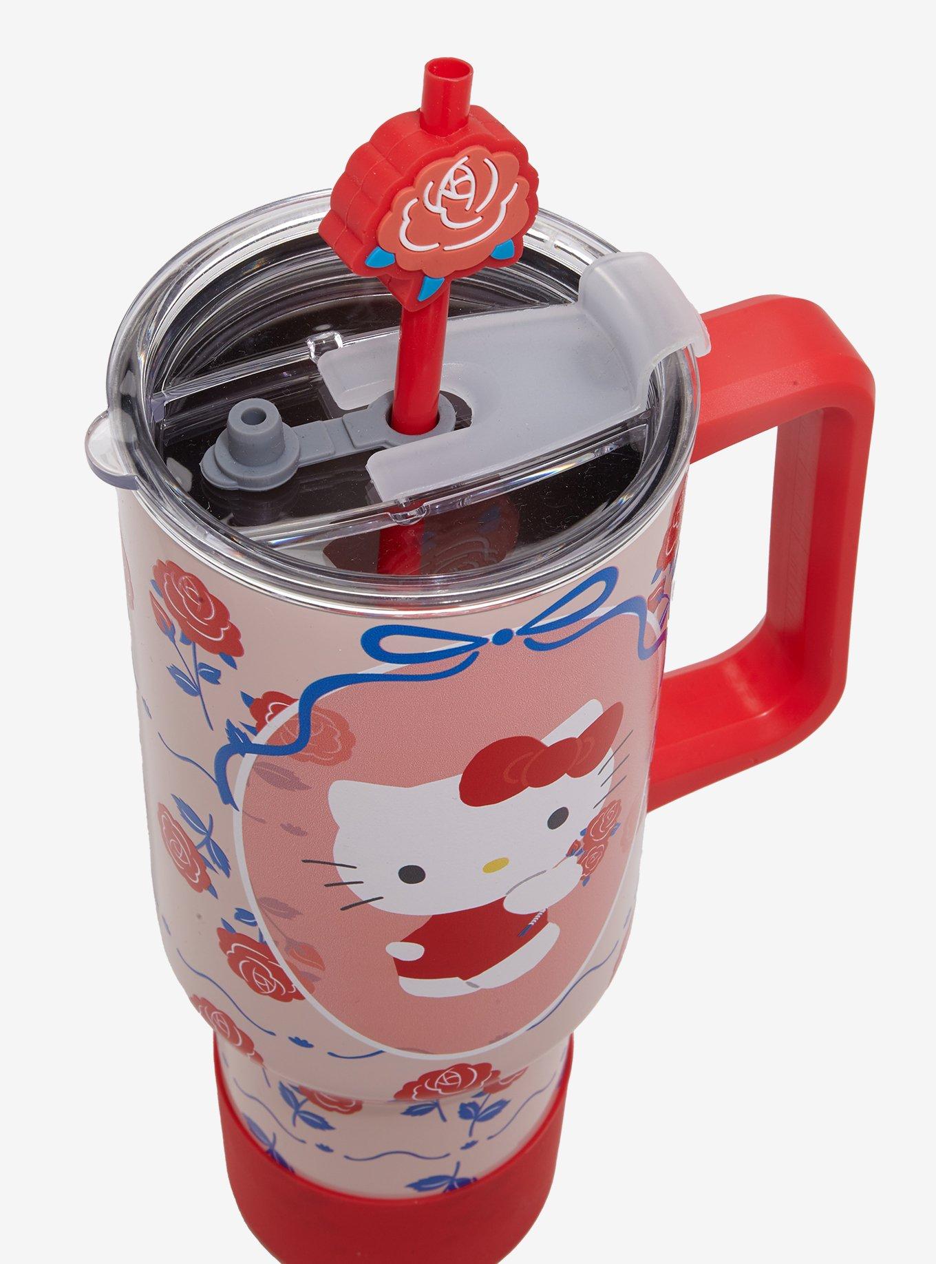 Sanrio Hello Kitty Roses Straw Tumbler With Handle - BoxLunch Exclusive, , alternate