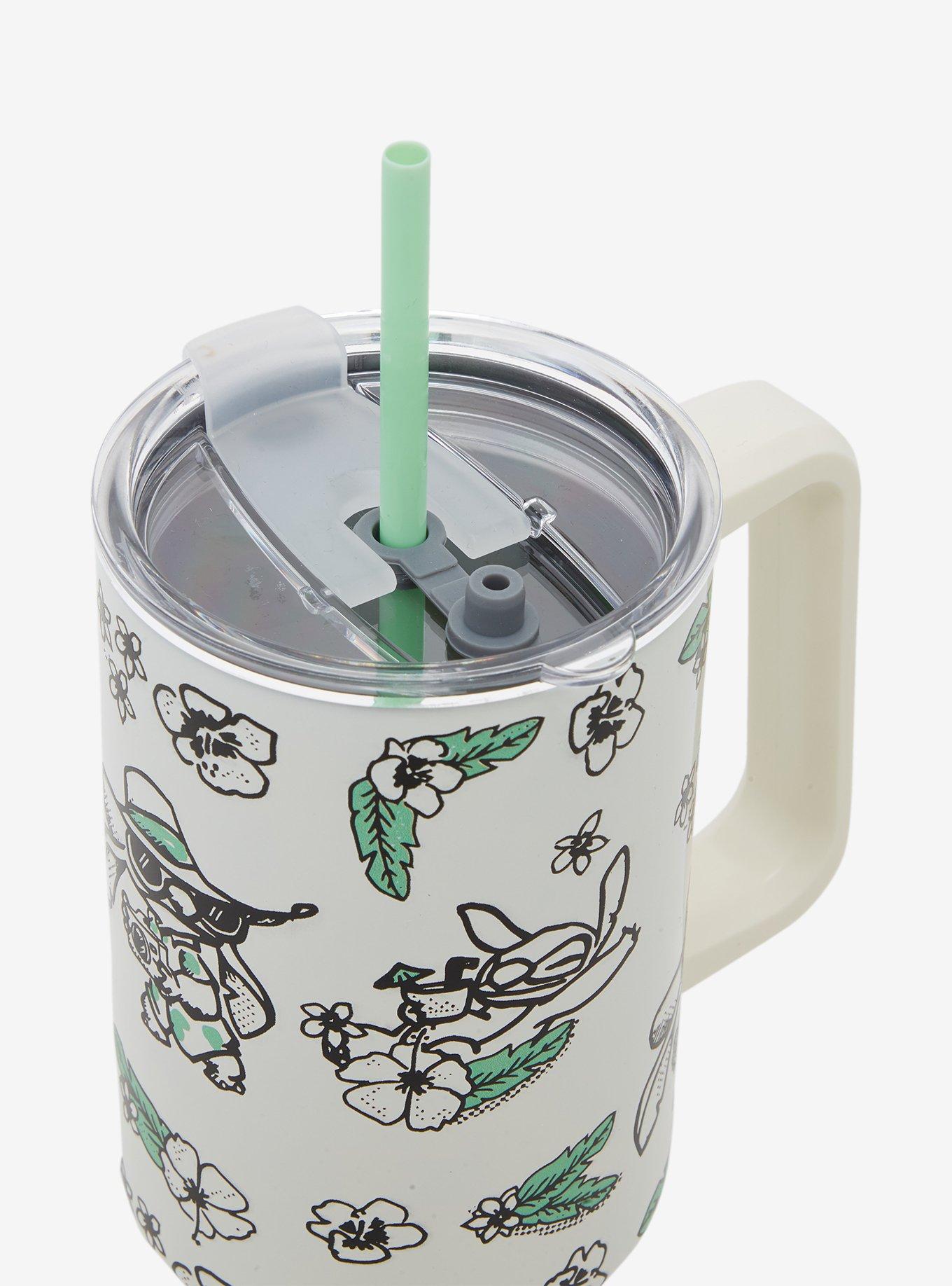 Disney Lilo & Stitch Botanical Allover Print Straw Tumbler — BoxLunch Exclusive